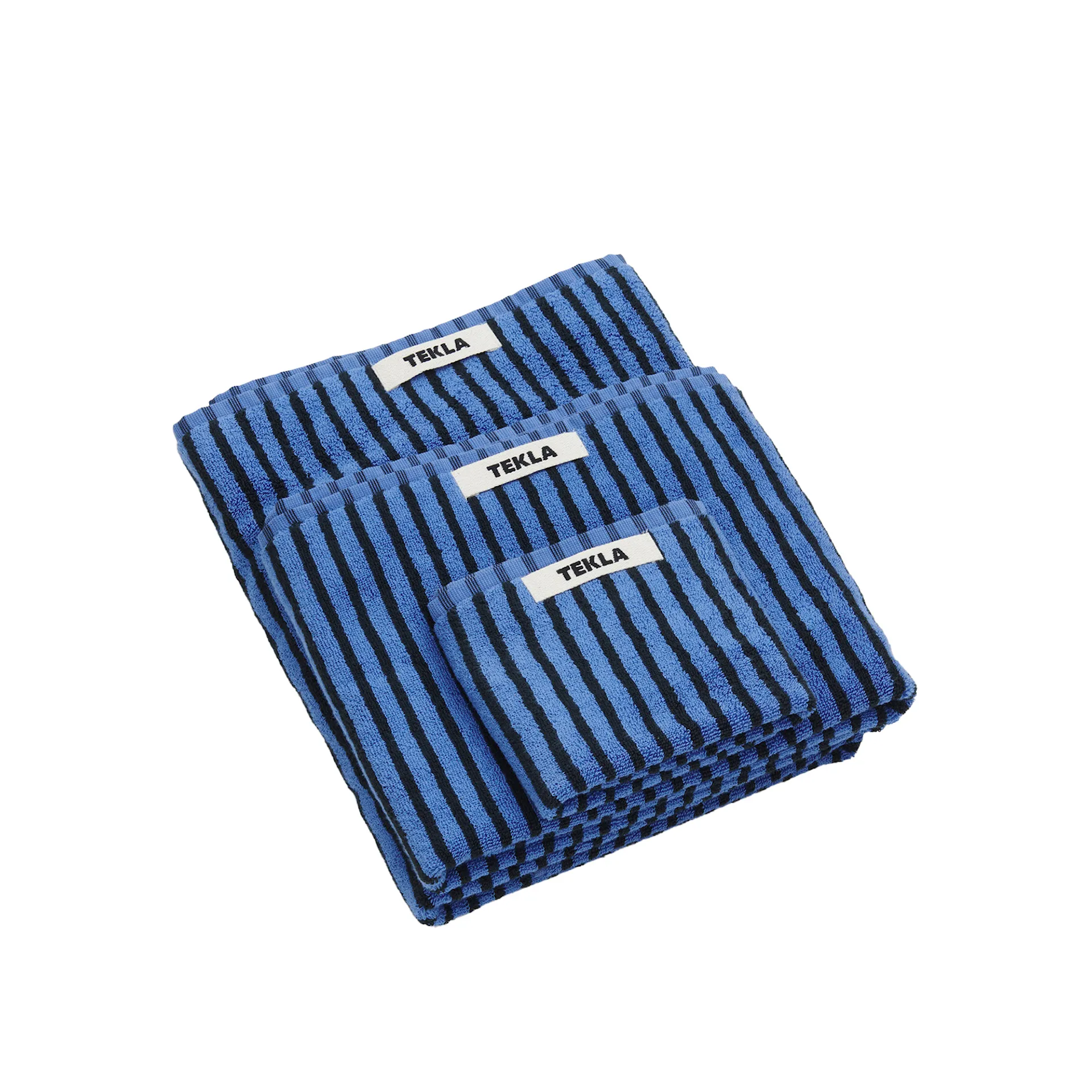 Terry Towel Striped Blue  Black - TEKLA - NO GA