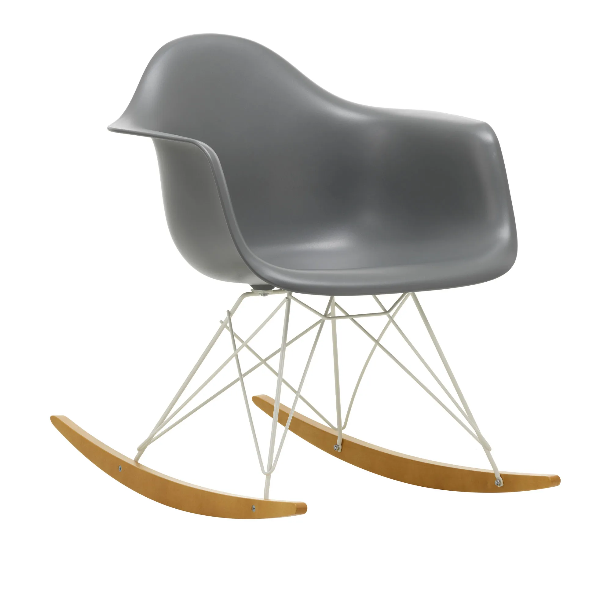 Eames RE Plastic Armchair RAR White/Golden Maple - 1