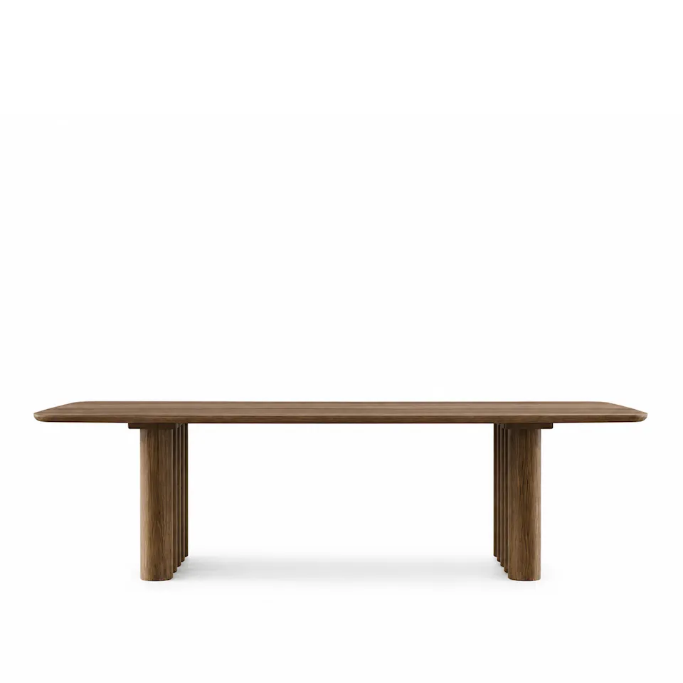 Plush rectangular dining table