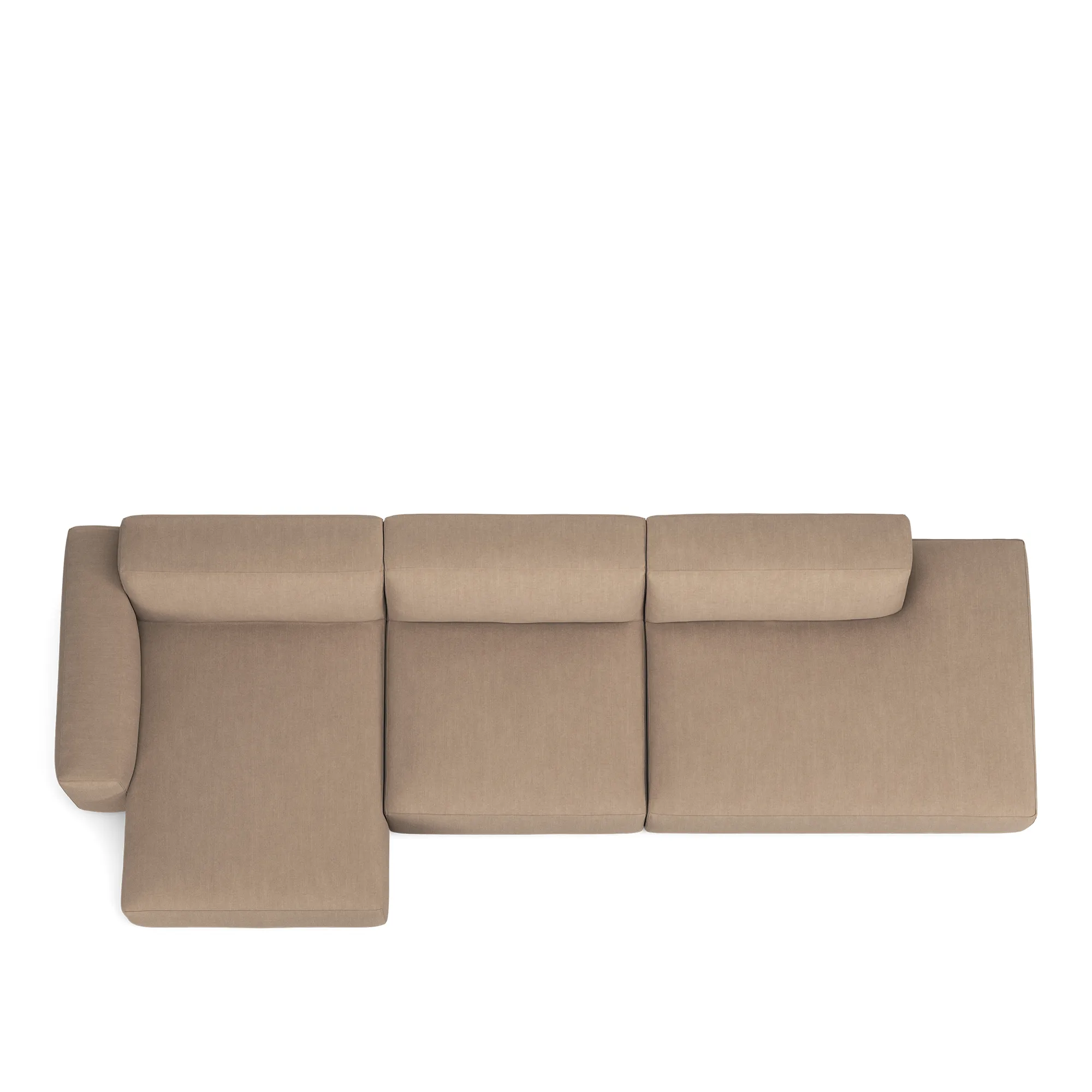 Brick 3-Seater Chaise Lounge Open End Right - 8