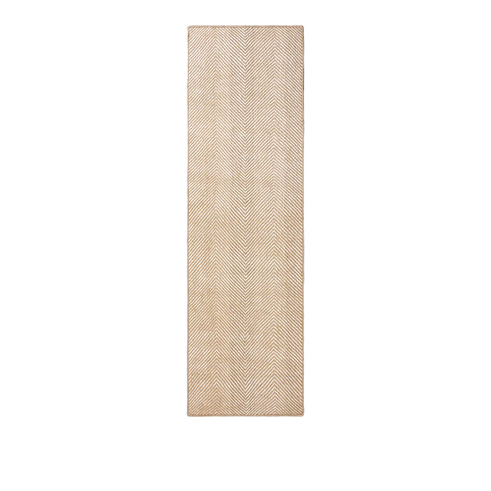 Jute Herringbone Natural/Cream løber