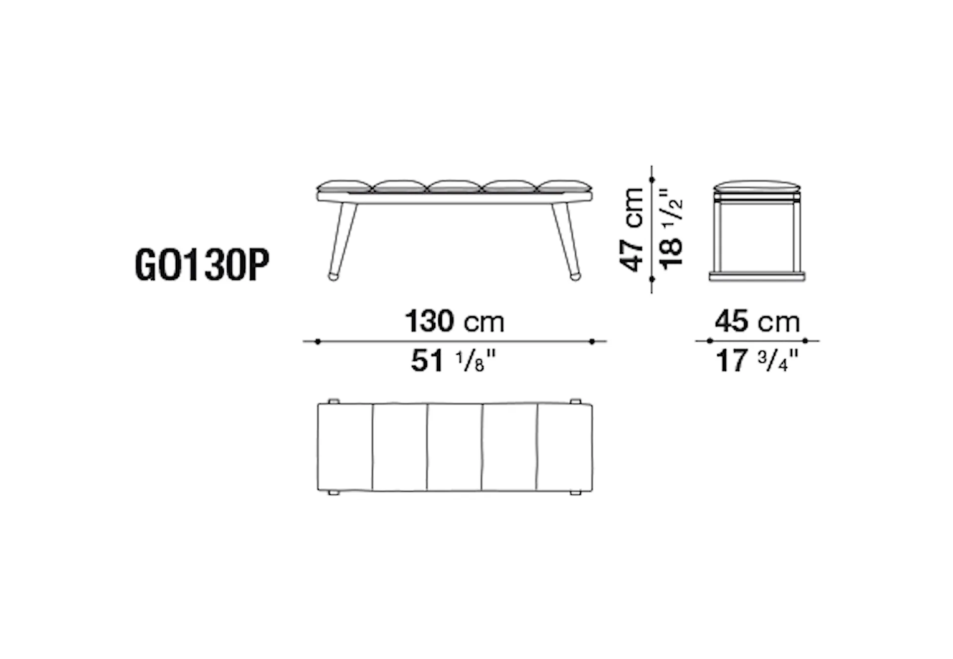 Gio Outdoor Bench - B&B Italia - Antonio Citterio - NO GA