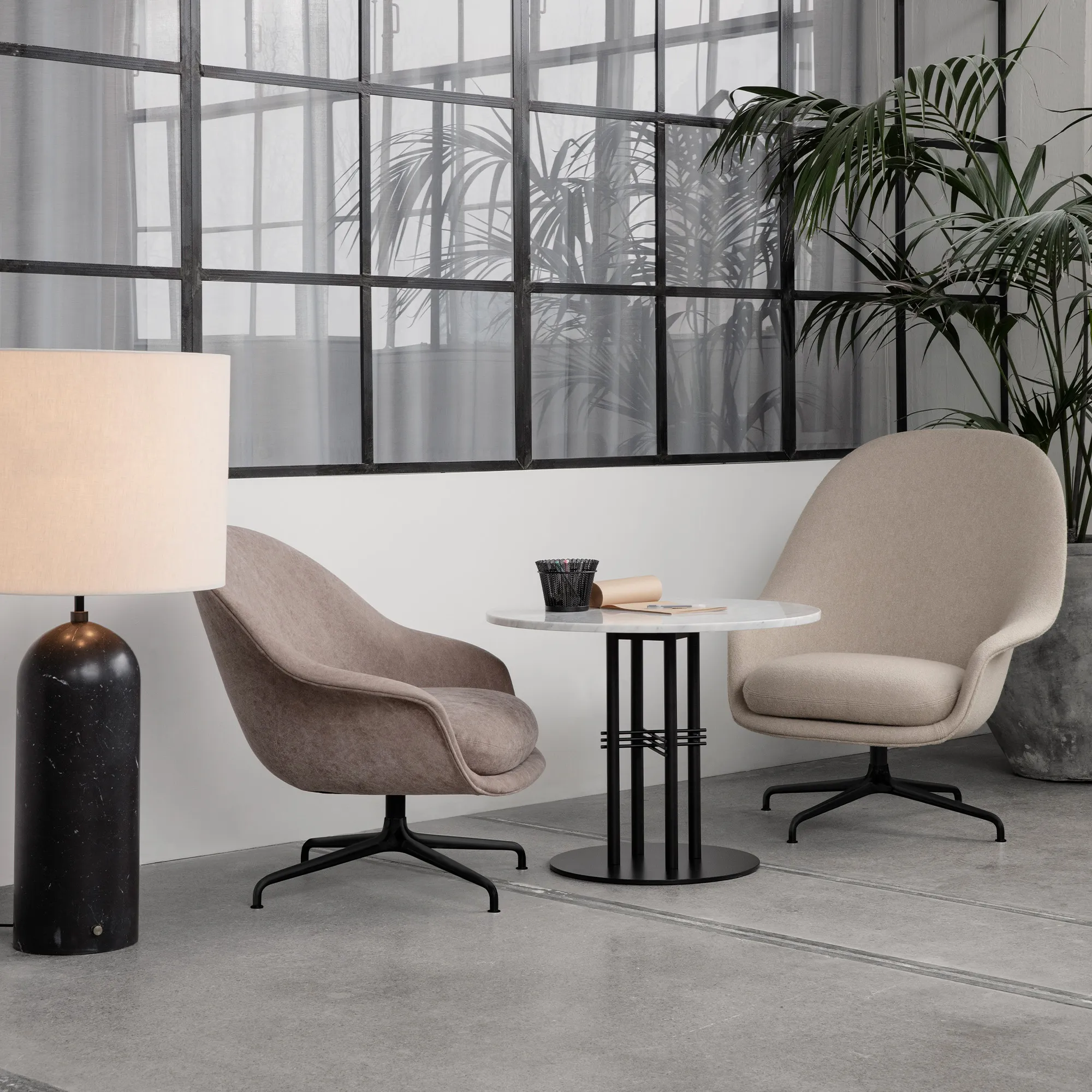 Gravity vloerlamp XL High wit marmer - 11