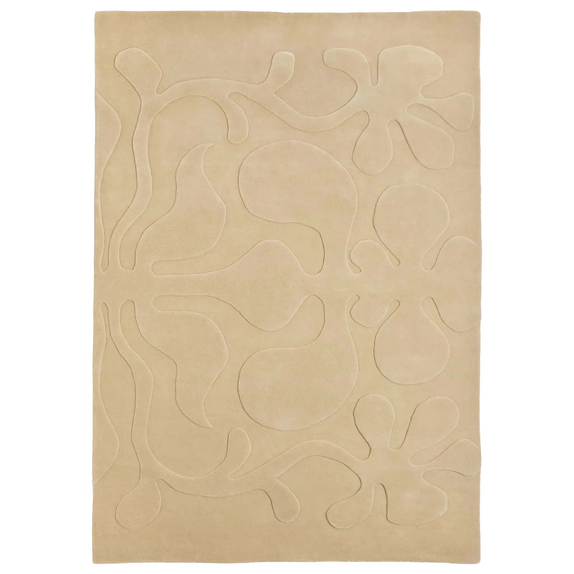 Lucia Eames Rooted Ivory uldtæppe - 1