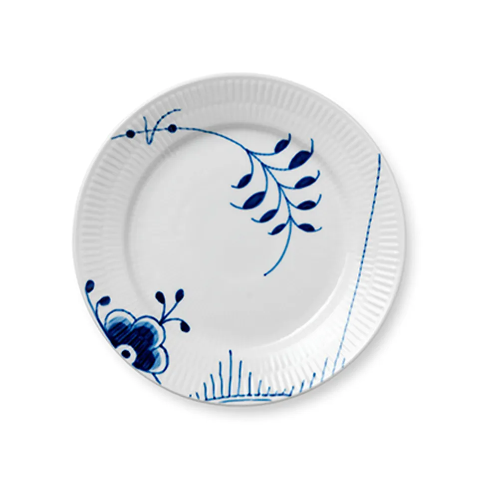 Blue Fluted Mega Plate 19 cm Decoration No. 2