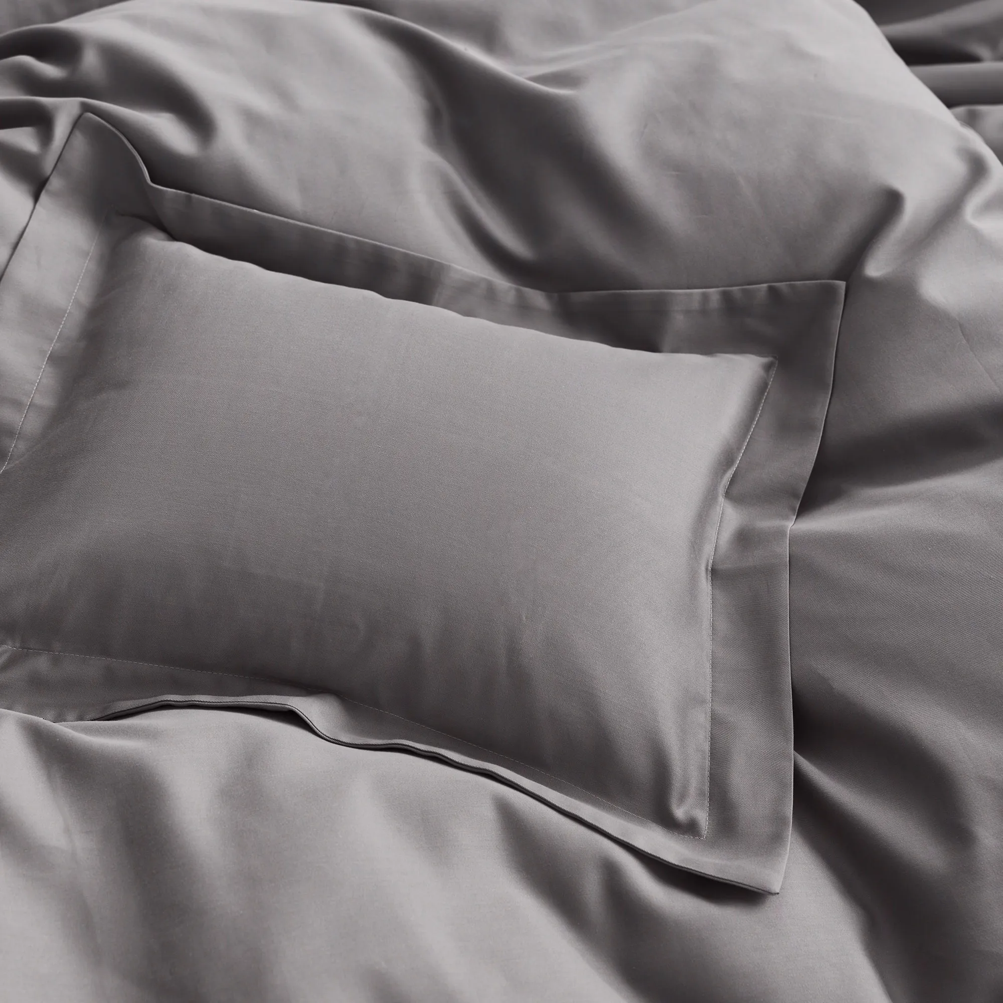Satina Duvet Cover Grey - 3