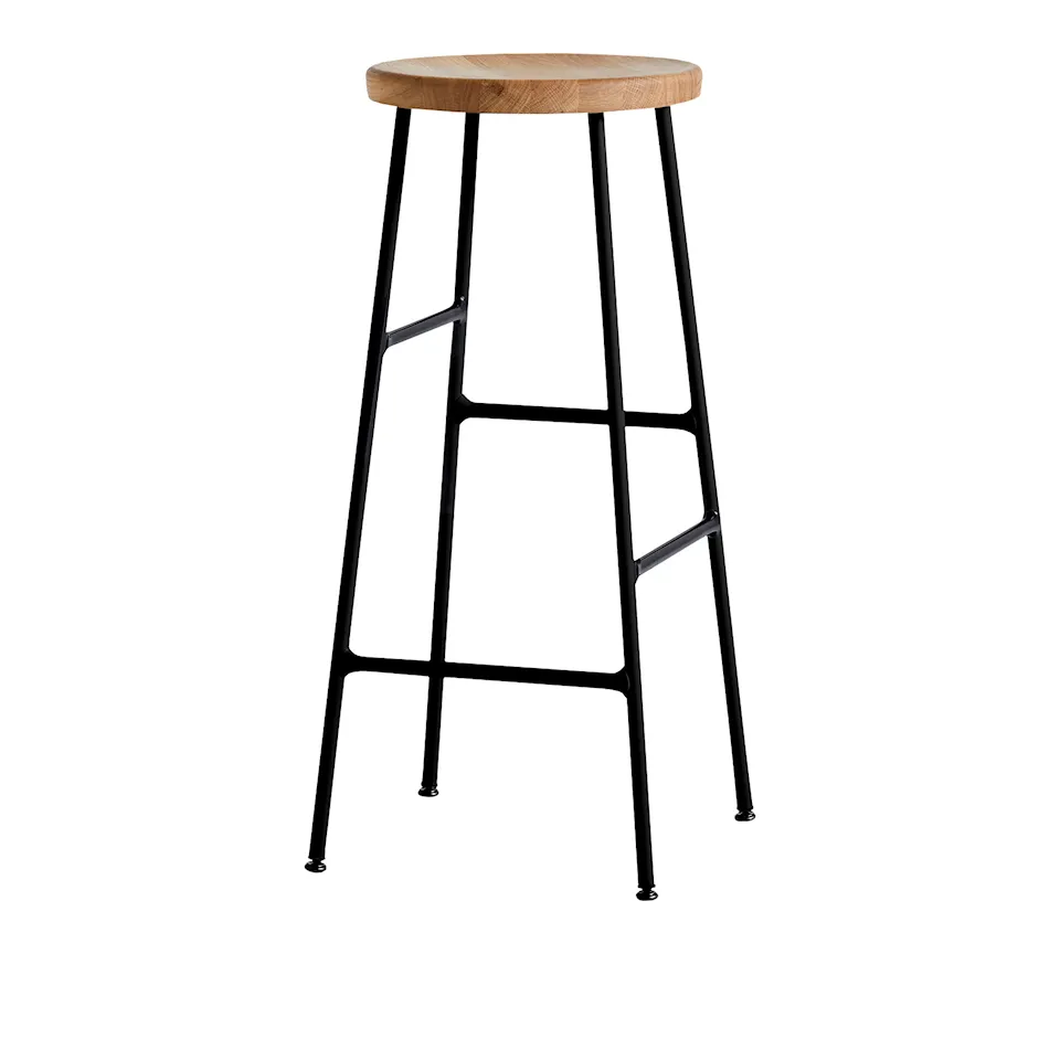 Cornet Bar Stool High Soft Black