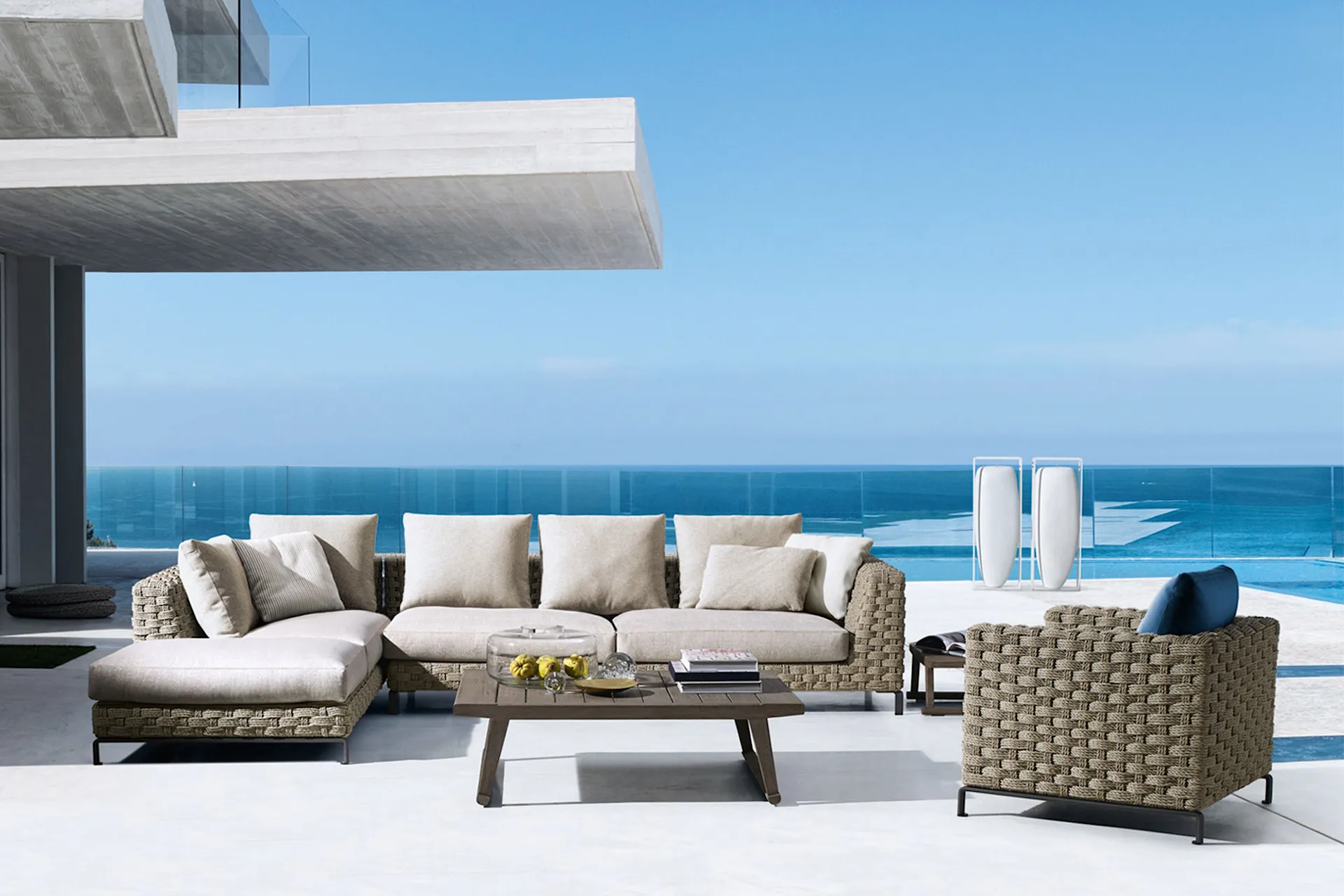 Ray Outdoor Natural Armchair - B&B Italia - Antonio Citterio - NO GA