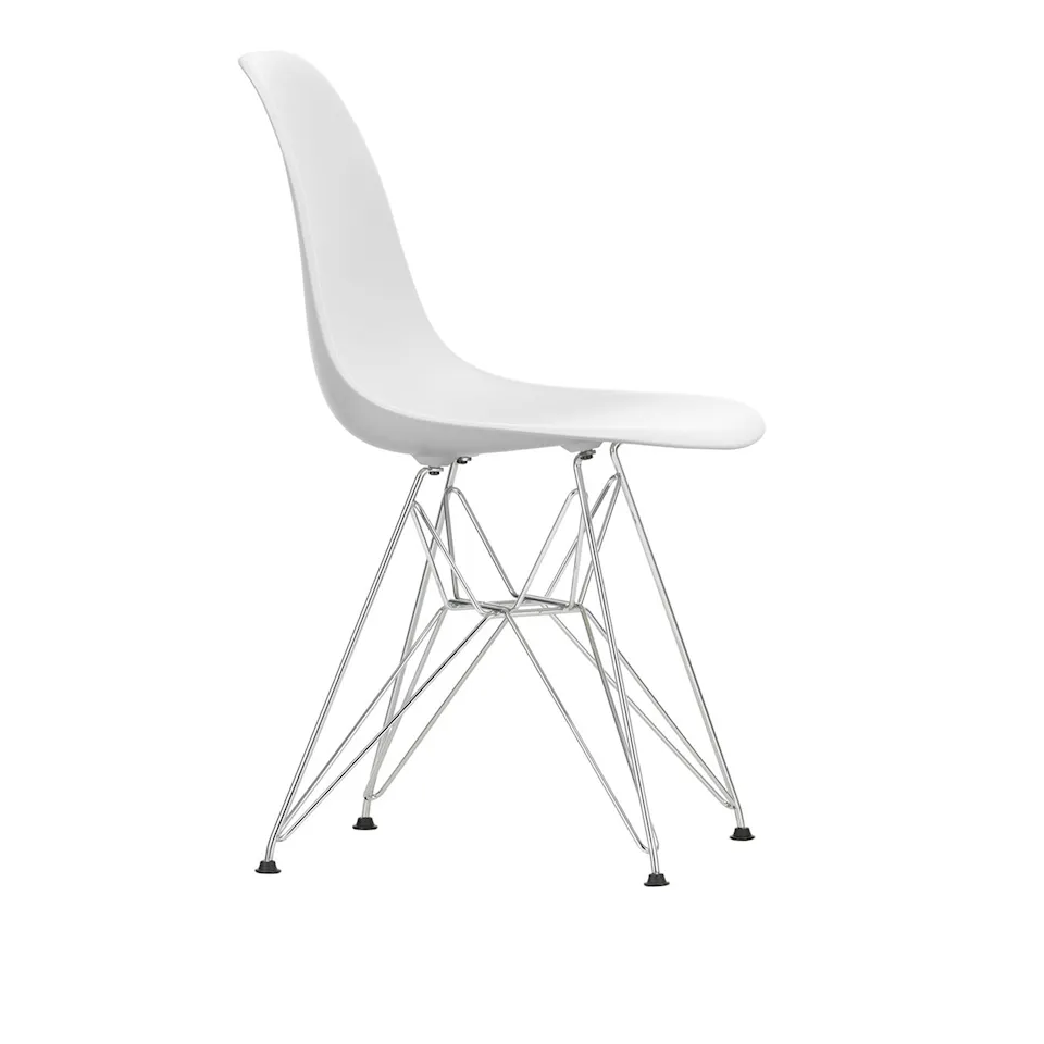Eames RE Plastic Chair DSR stoel Chrome