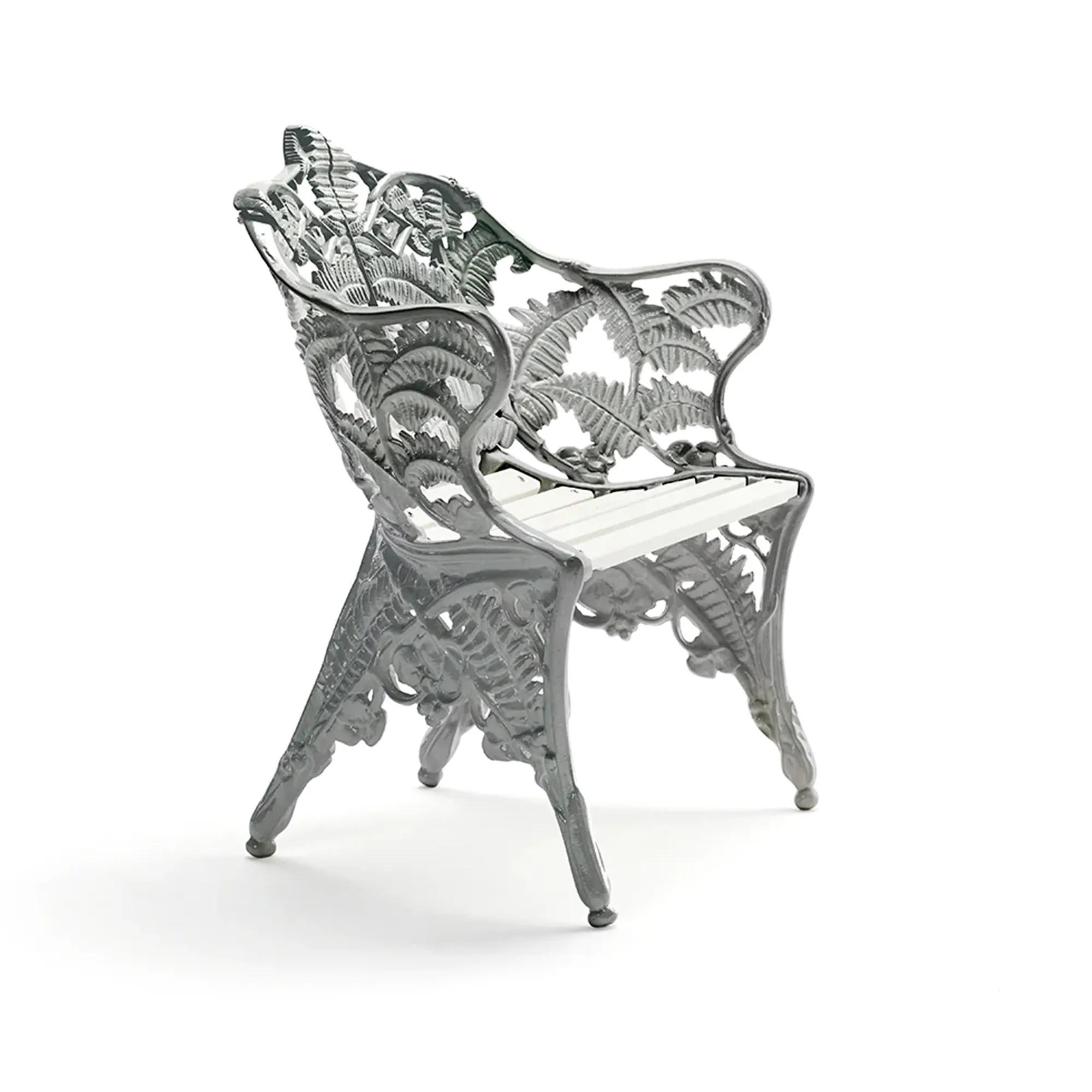 Classic Armchair White Lacquered Pine Wood - 1