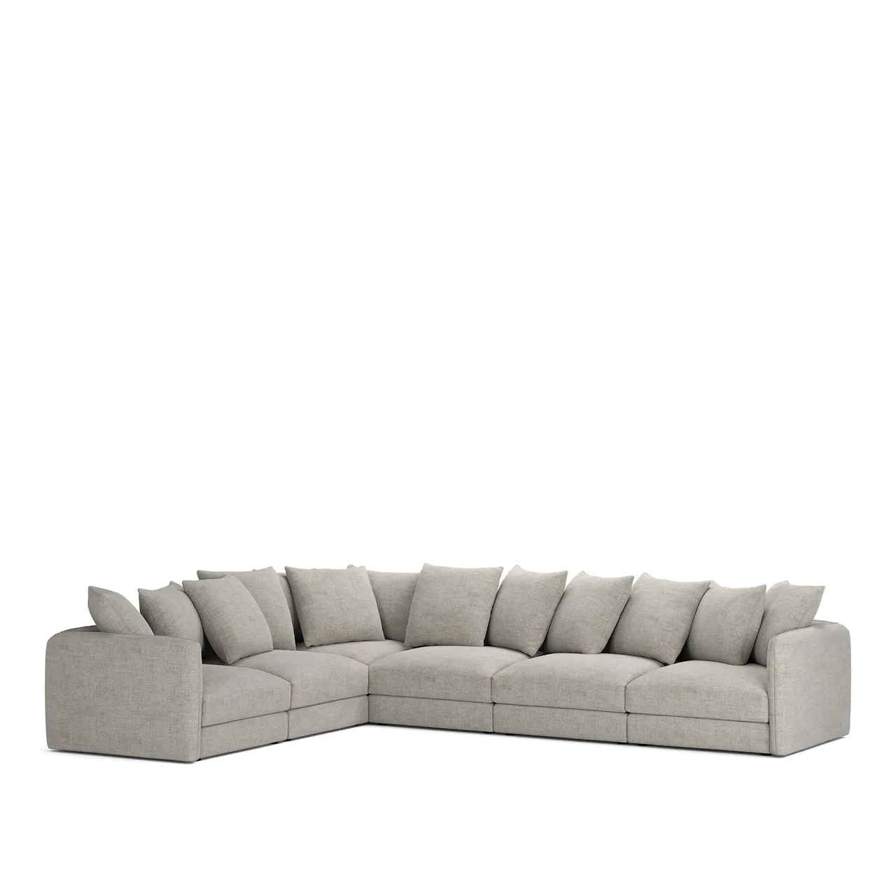 Pavarotti 6-Seater Corner, Fixed Cover, Cushion Variant 01, Sienna 03
