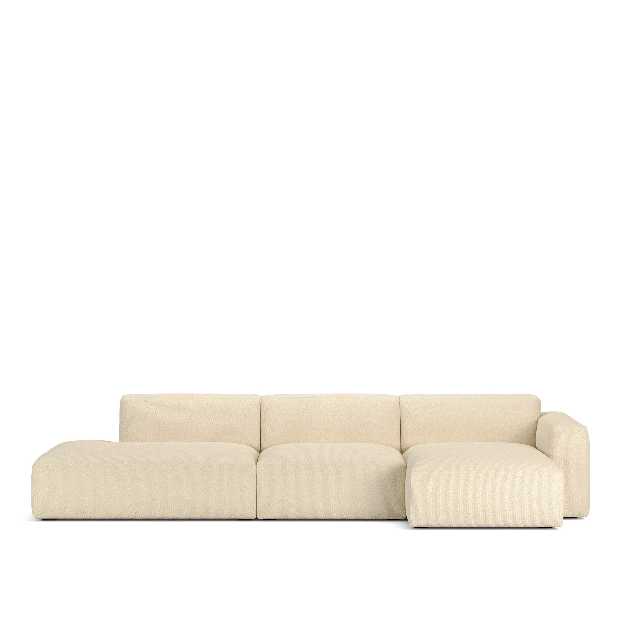 Brick 3-Seater Chaise Lounge Open End Left - 1
