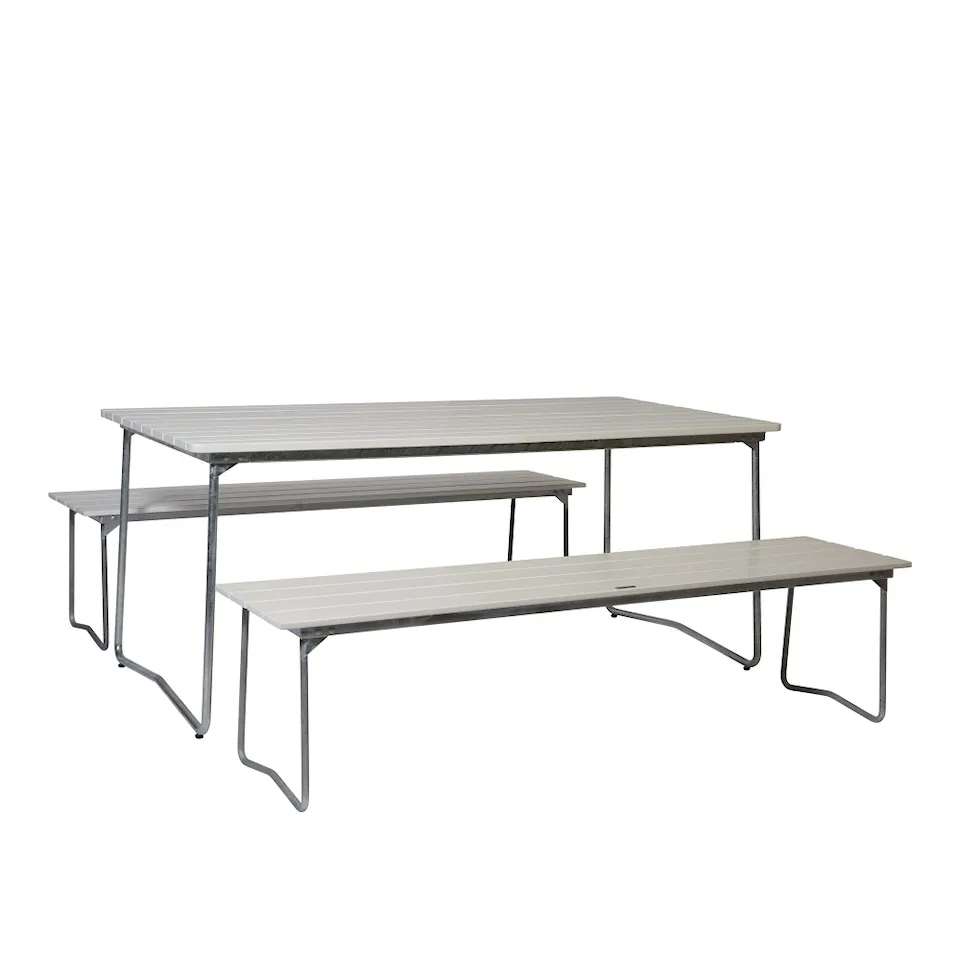 Classic series dining set with dining table & 2 garden benches