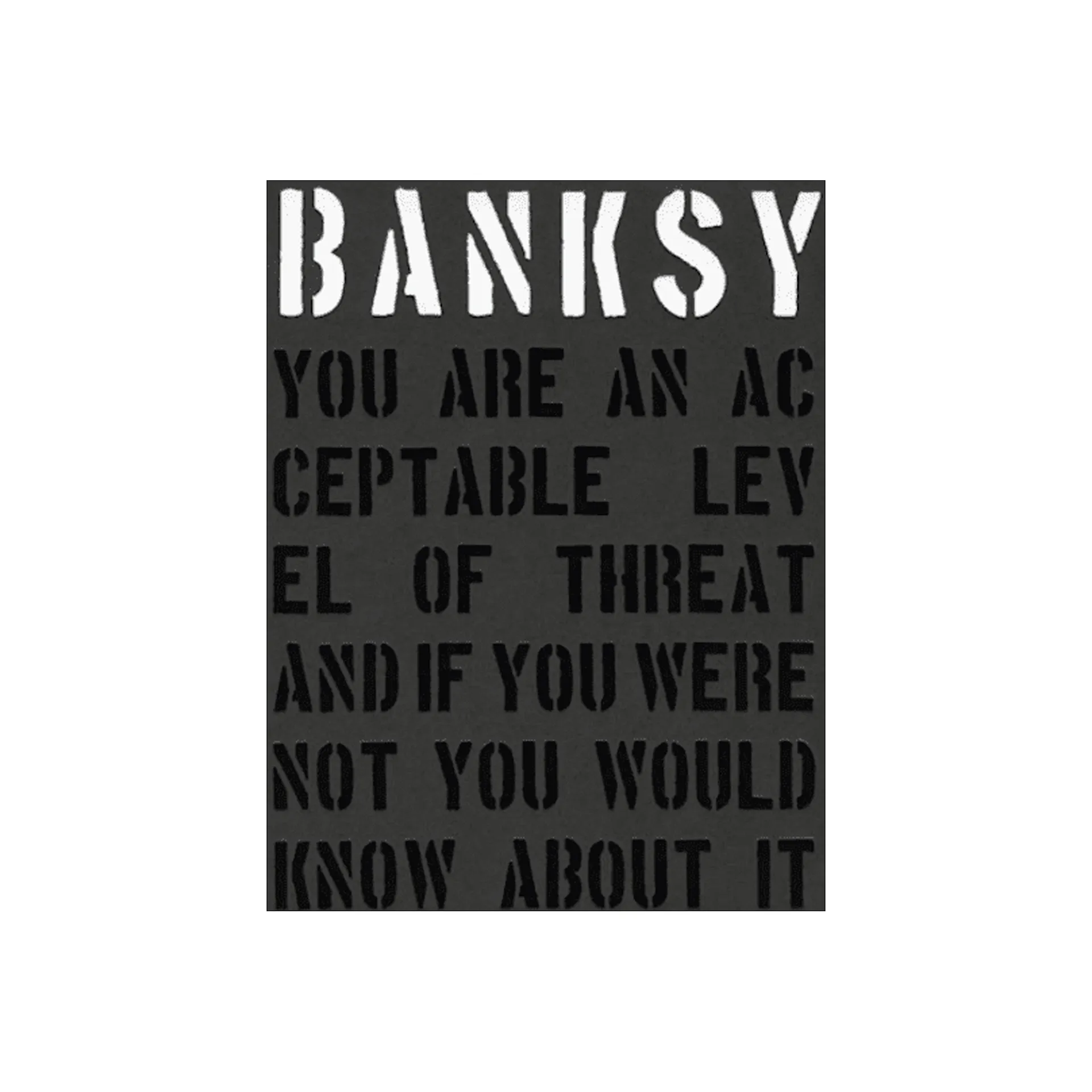 Banksy – You are an acceptable level of threat - New Mags - NO GA