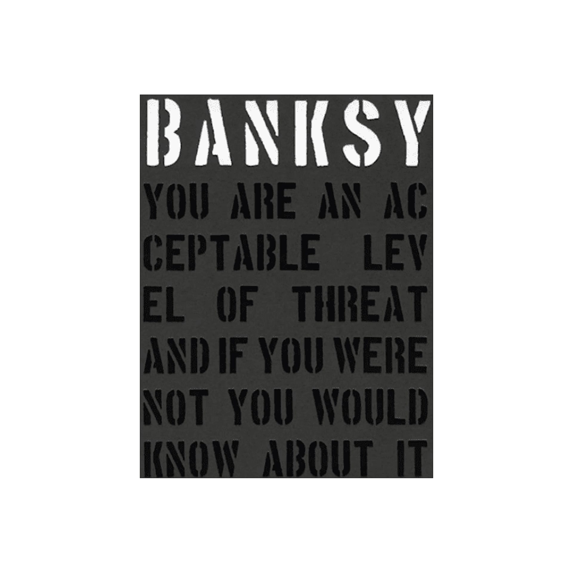 Banksy – You are an acceptable level of threat - New Mags - NO GA