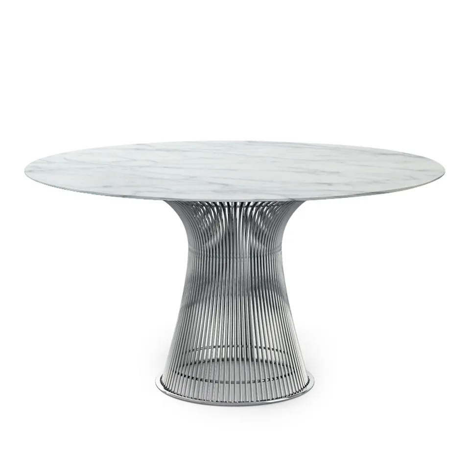 Platner ruokapöytä kiillotettua nikkeliä