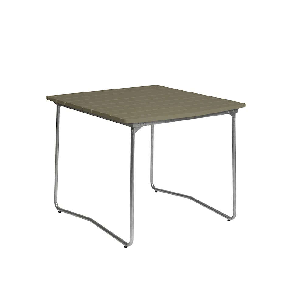 Table B31 84cm galvanized frame light green oak