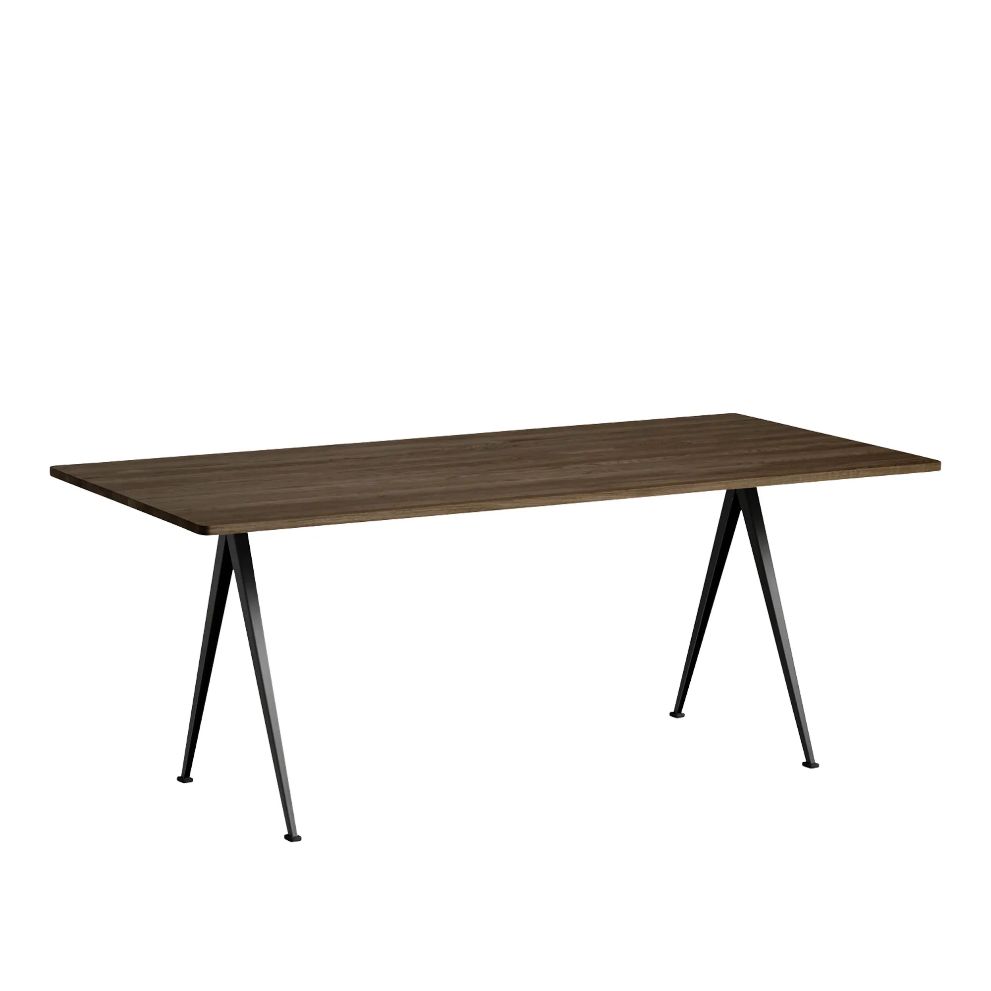 Pyramid 02 table 85x190 cm black powder coated steel - 1