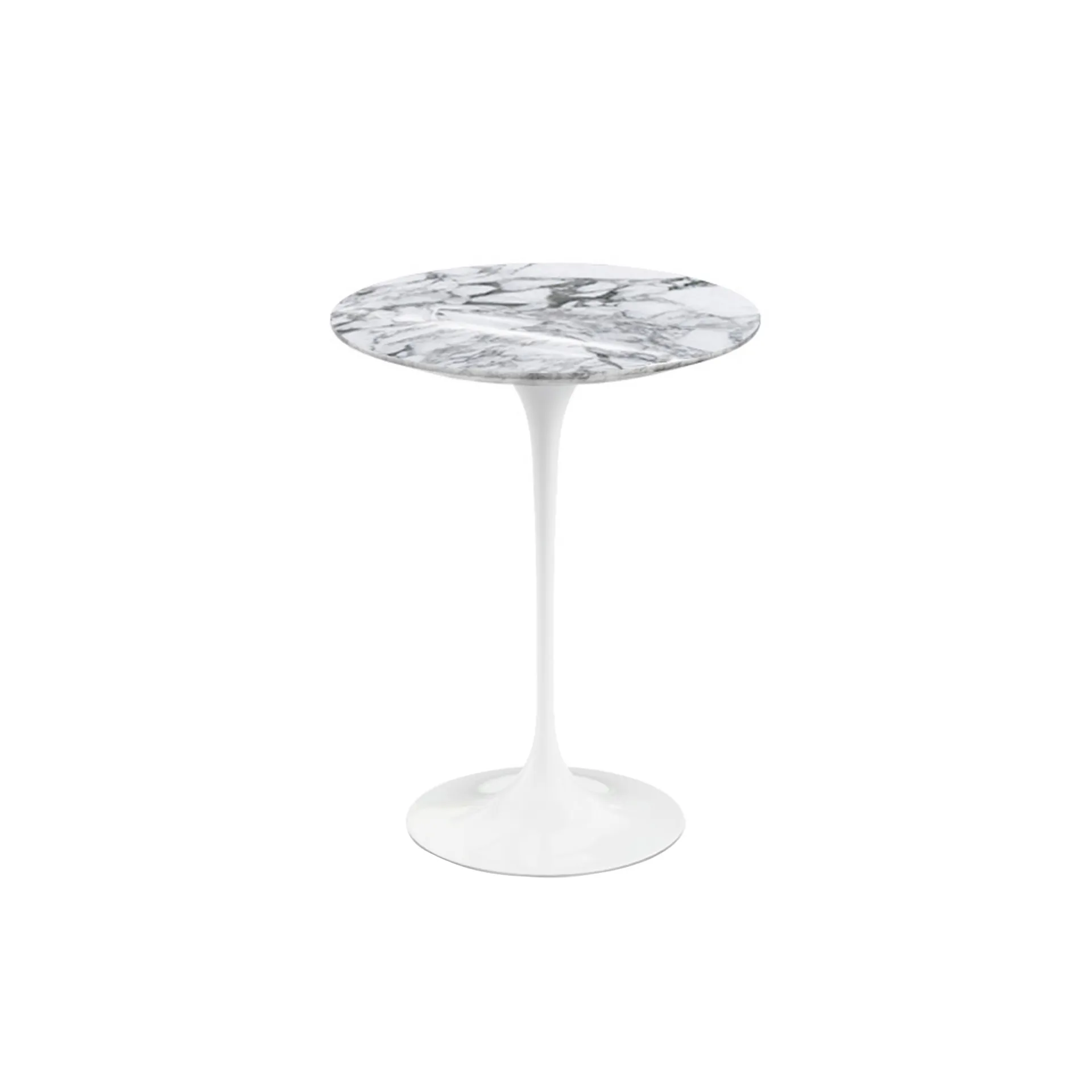 Saarinen Round Side Table - White - Knoll - Eero Saarinen - NO GA