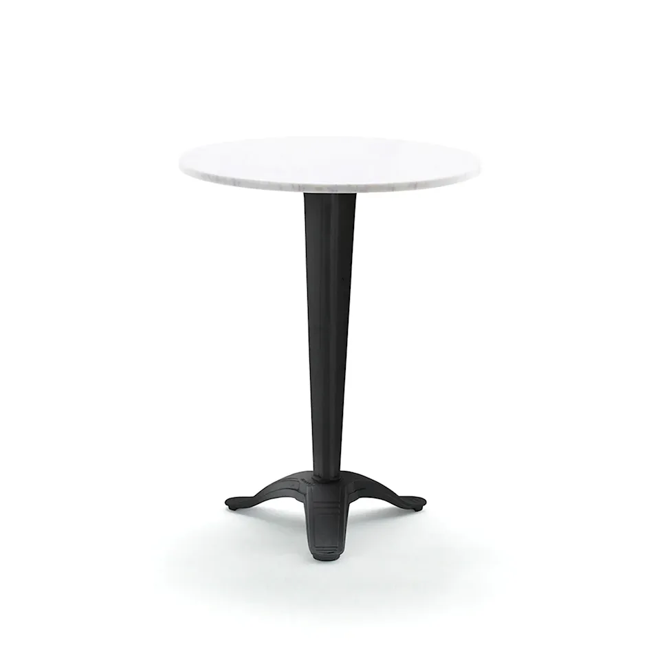 Calais Table Big Foot White Carrara Marble