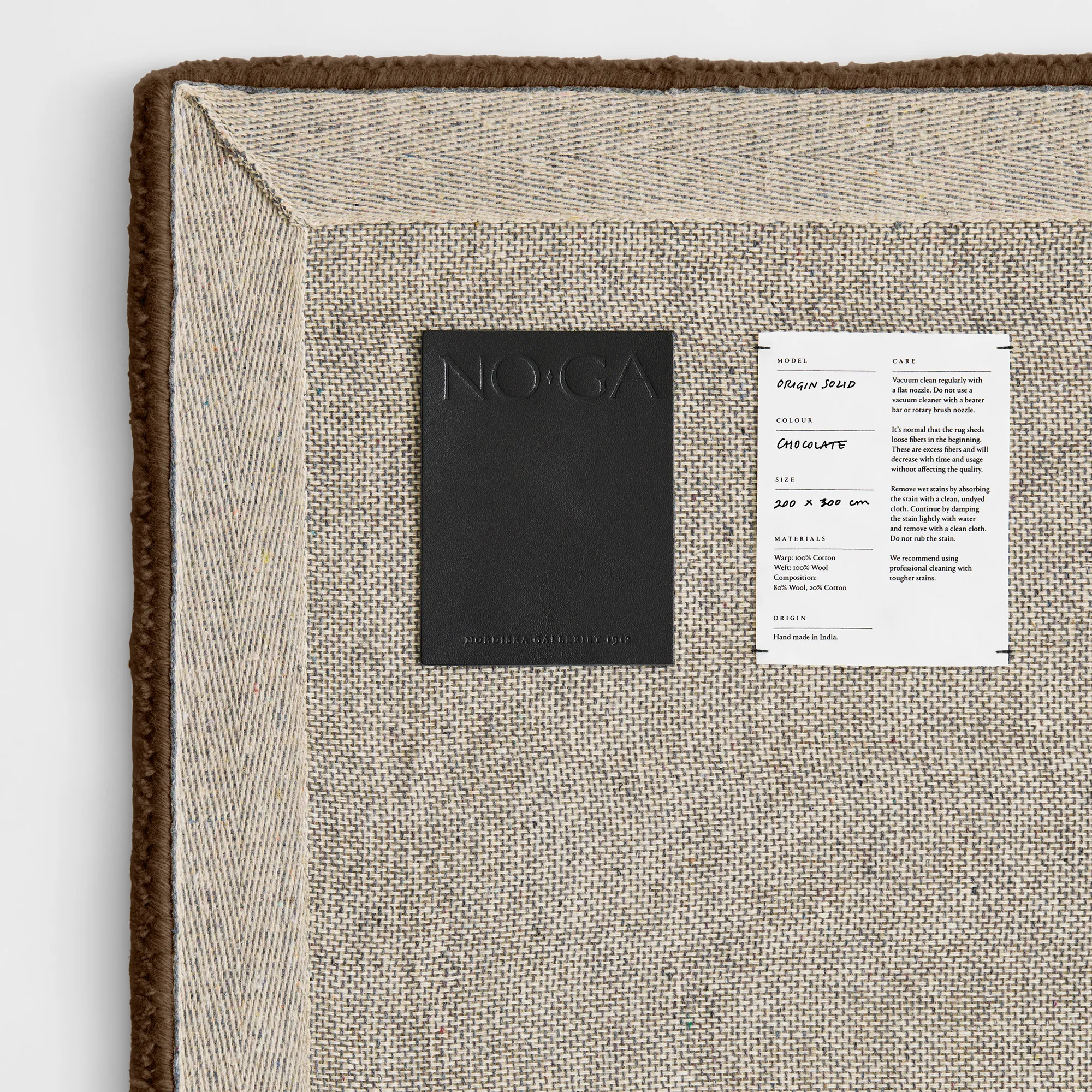 Origin Solid Chocolate Wool Rug - 2