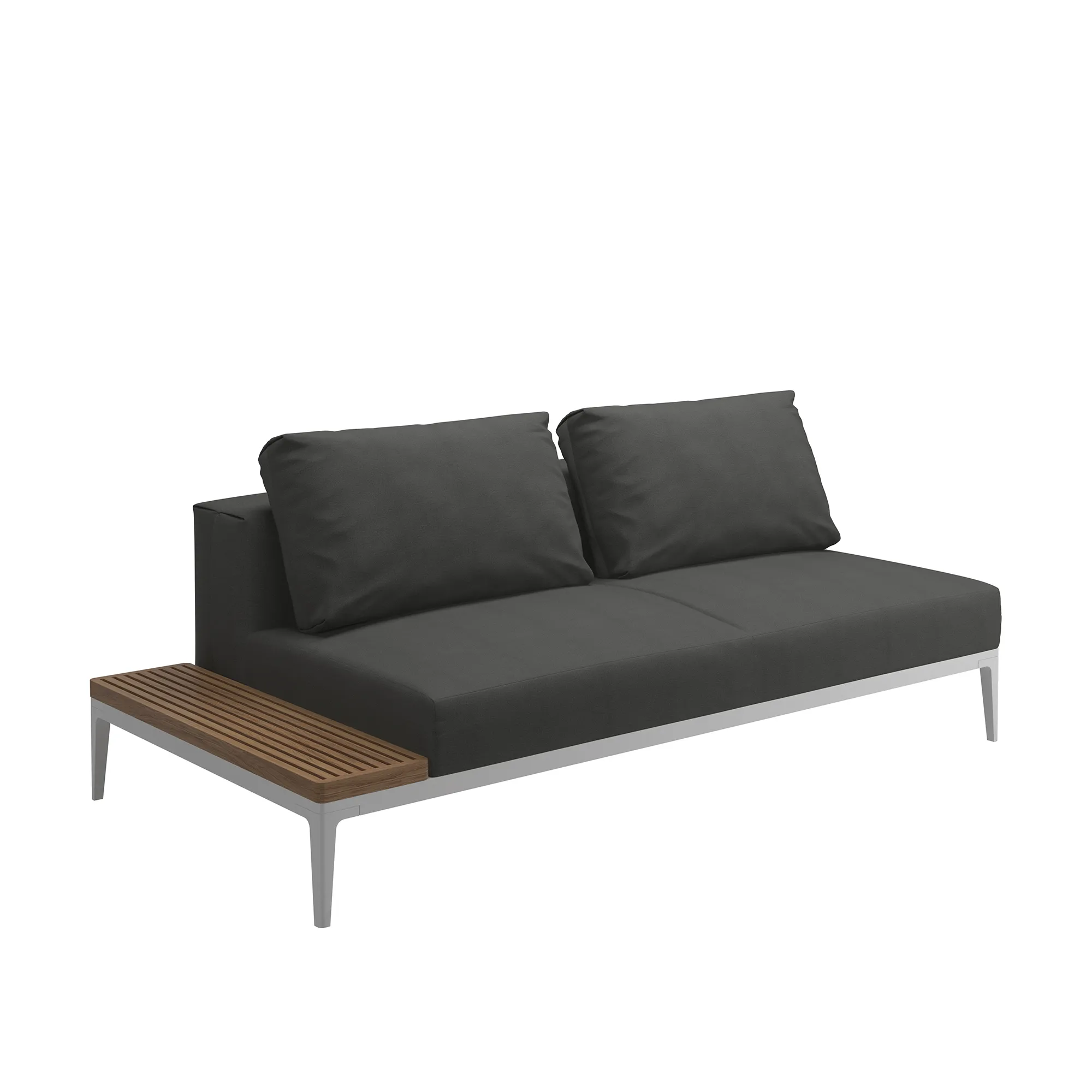 Grid End Table Unit Teak - 4