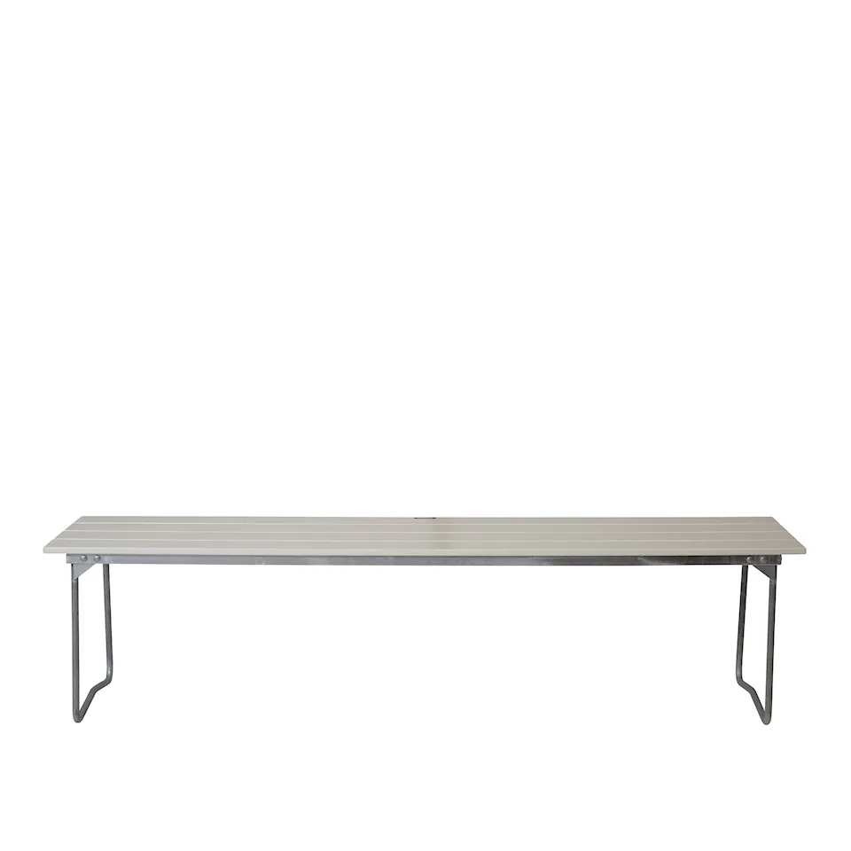 Bench 9 - White Lacquered Oak/Steel