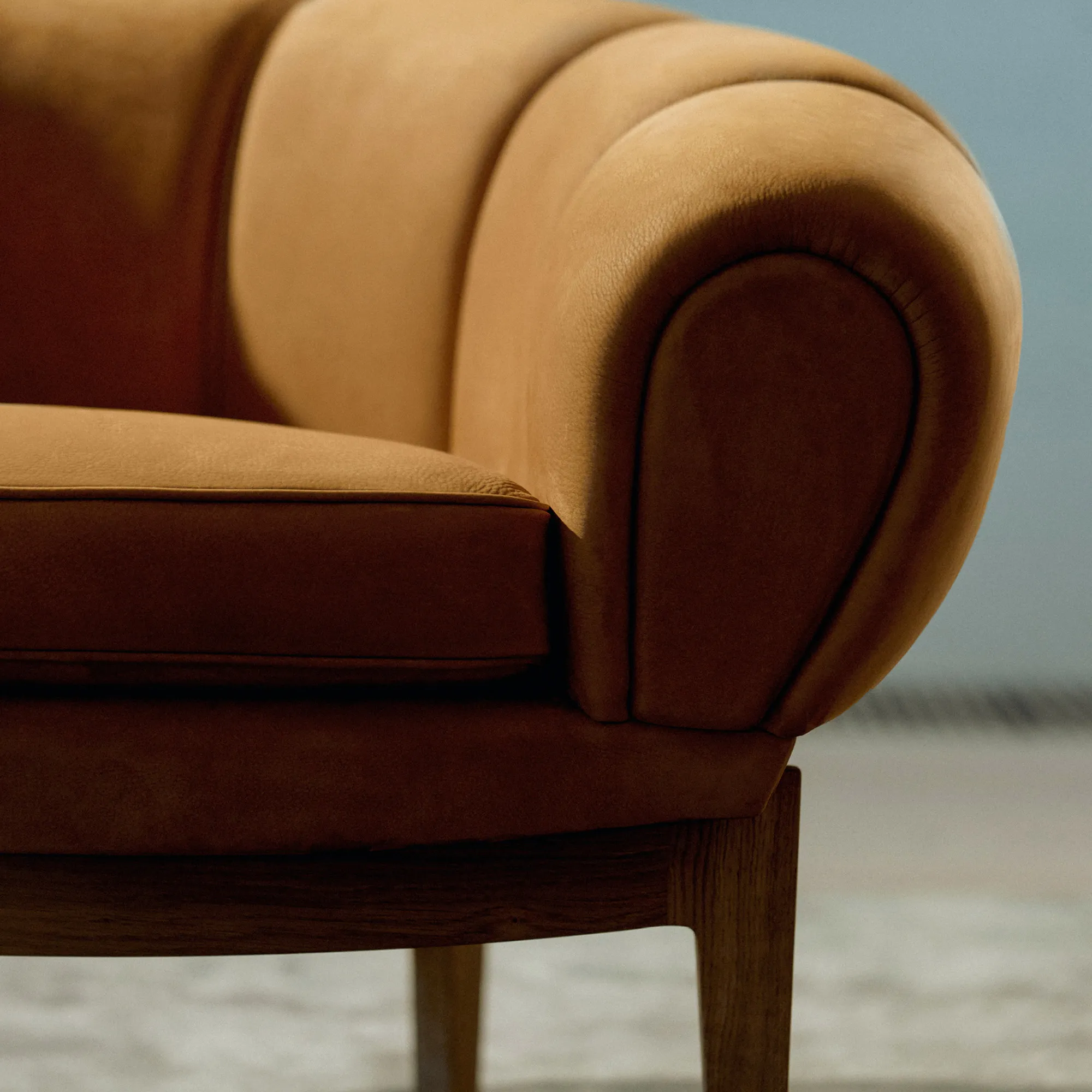 Croissant Lounge Chair Walnut - 10