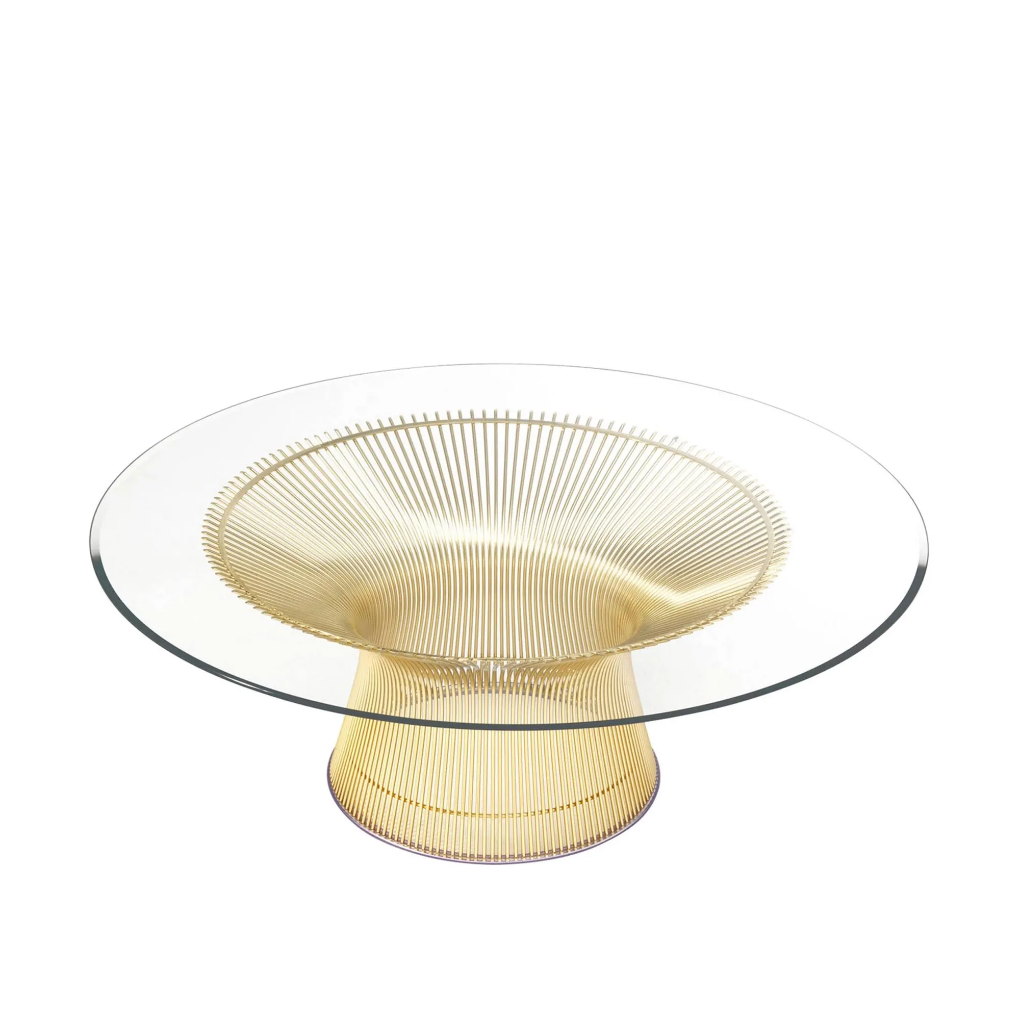 Platner sofabord Ø 92 cm 18K Guld - 1