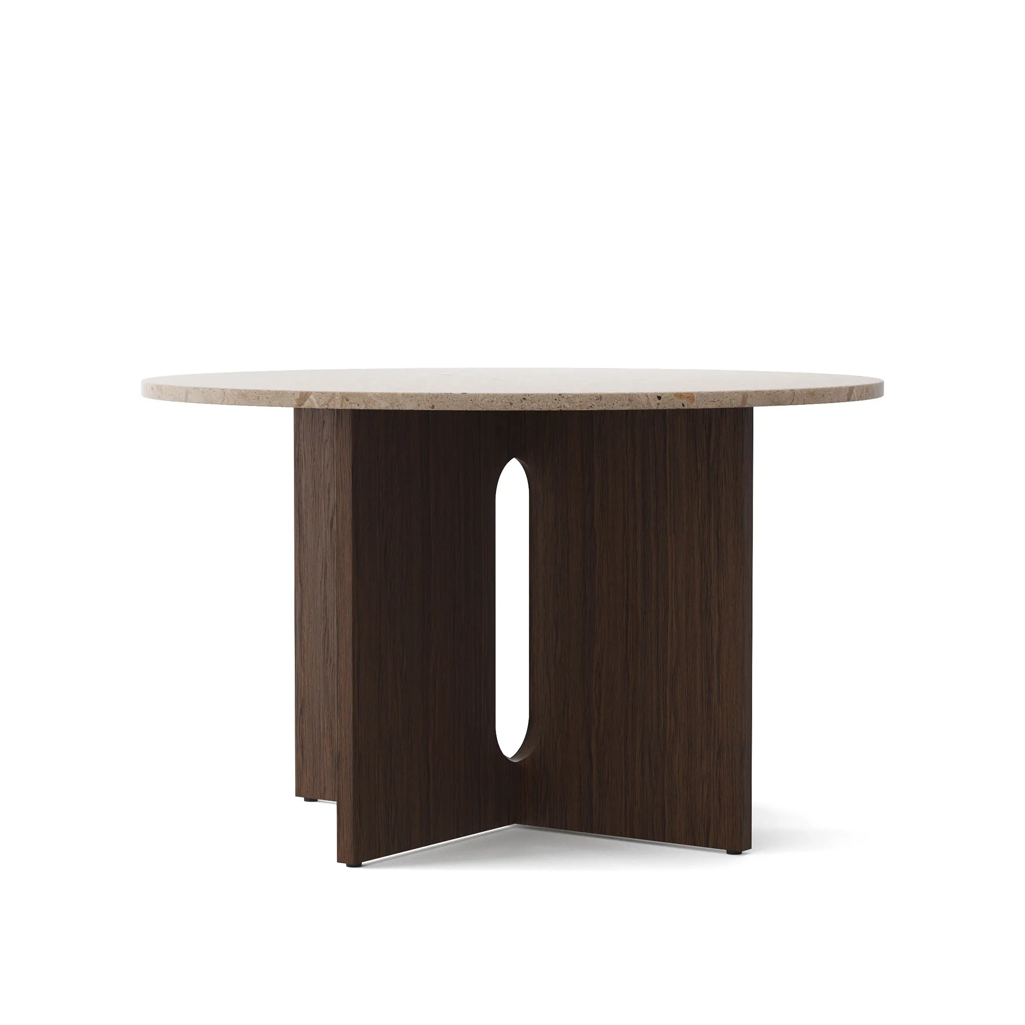 Androgyne Dining Table Ø120 cm Dark Stained Oak - 1