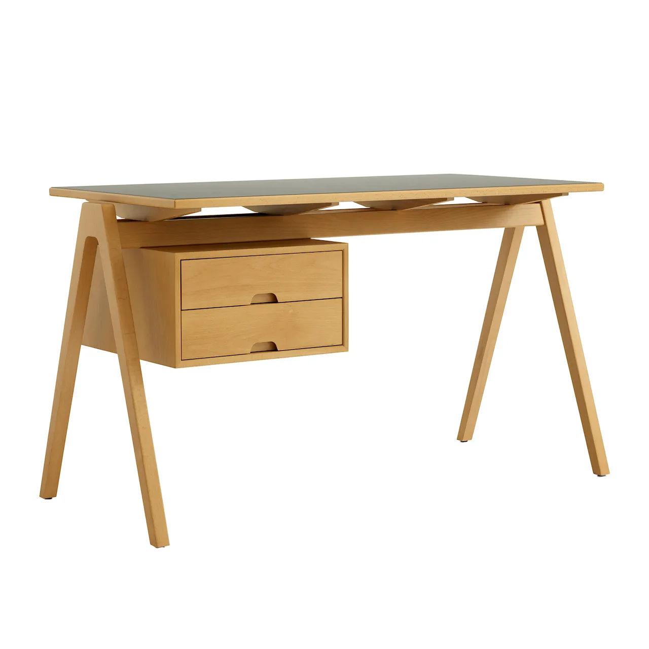 Daystak Desk RD3 W61 H71 cm Honey stained beech frame & tabletop