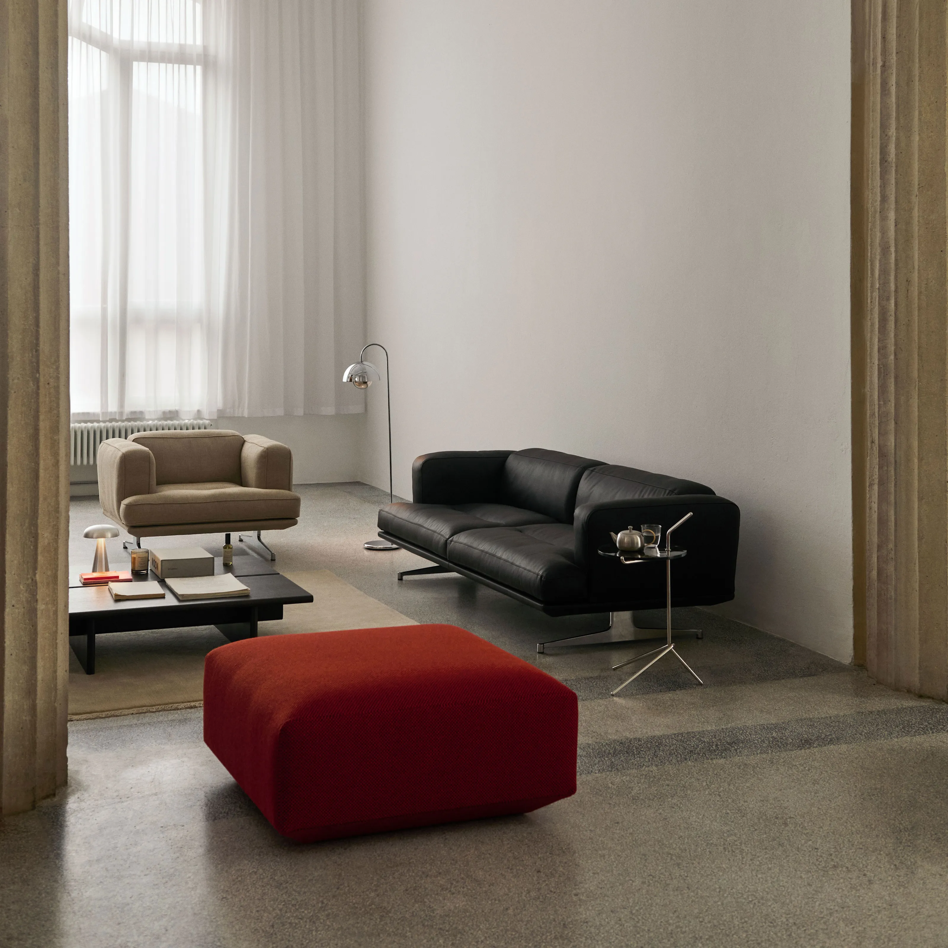 Inland AV23 3-personers sofa aluminium - 2