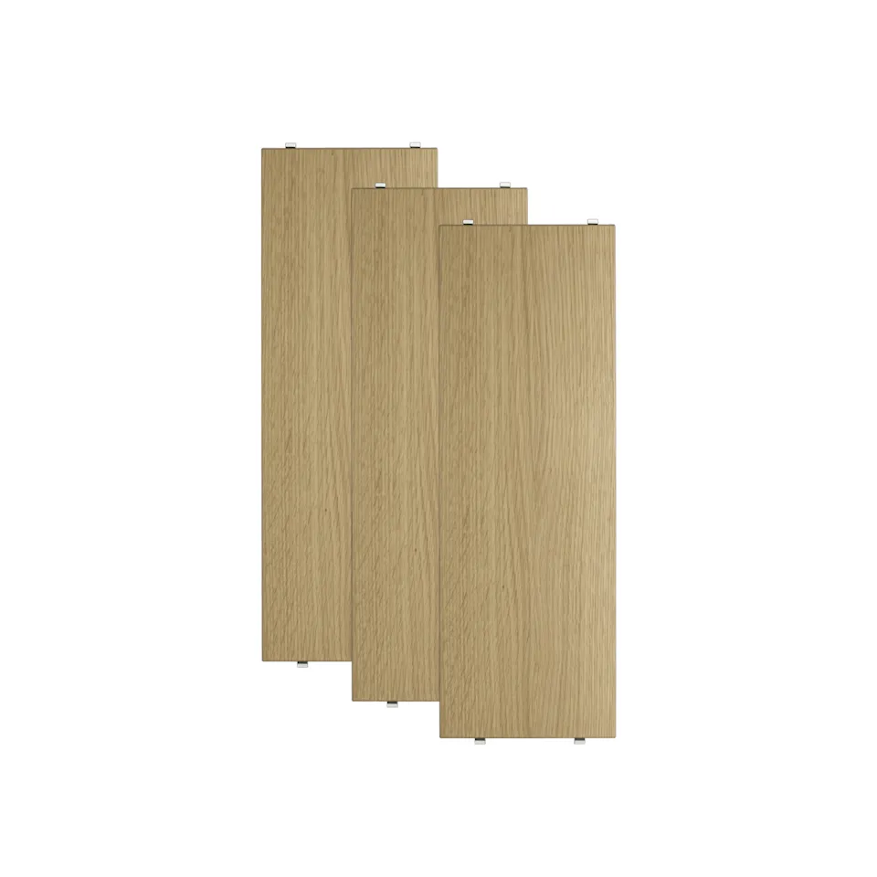 Shelf 58x20cm 3-pack oak