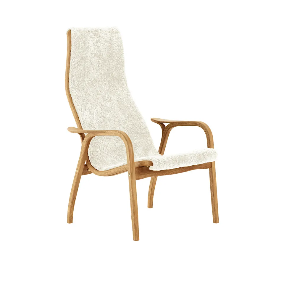 Lamino Armchair, Oak, Sheepskin Off-White