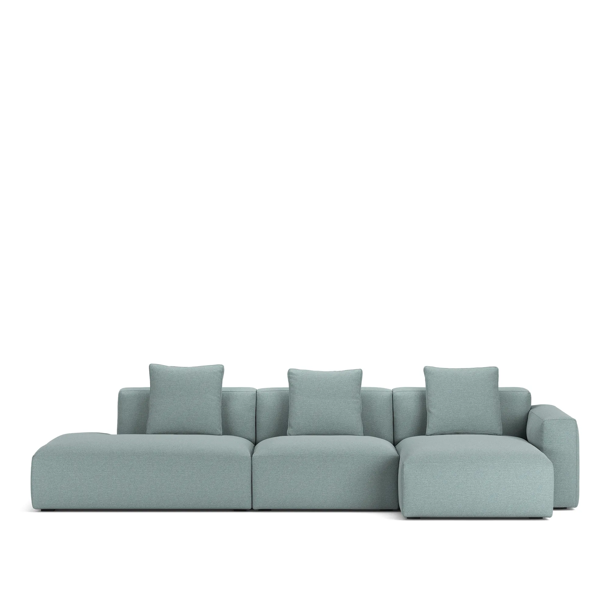 Brick 3-Seater Chaise Lounge Open End Left - 10