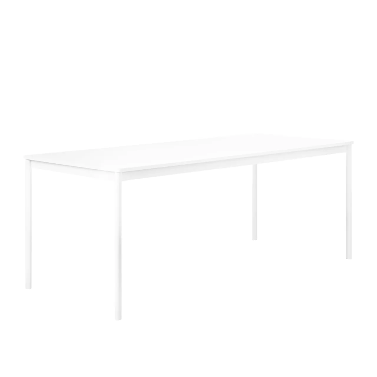 Base Table 250x90 cm -  Black Linoleum/Plywood/White