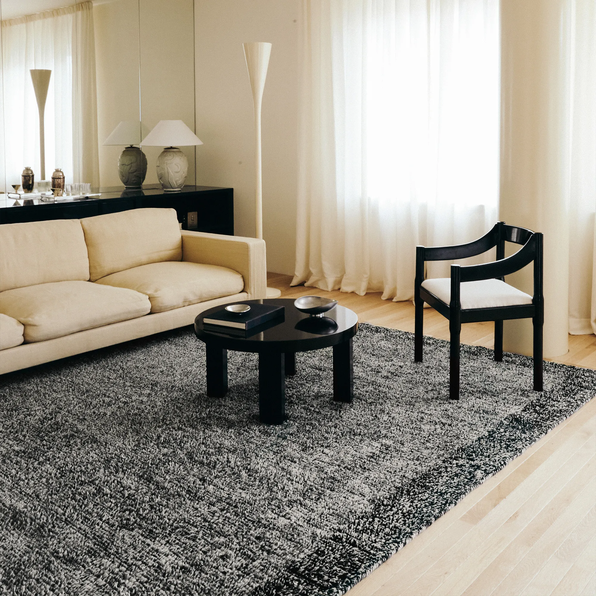 Ryya 02 Black & White Rya Rug - 5