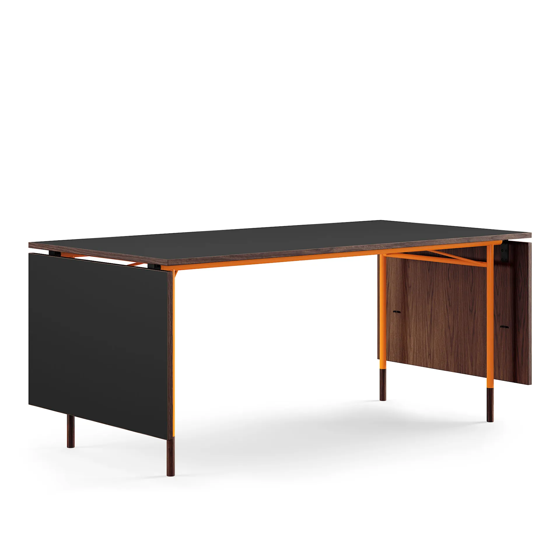 Nyhavn Dining Table, With Extensions, Oak, Black Steel - House of Finn Juhl - Finn Juhl - NO GA