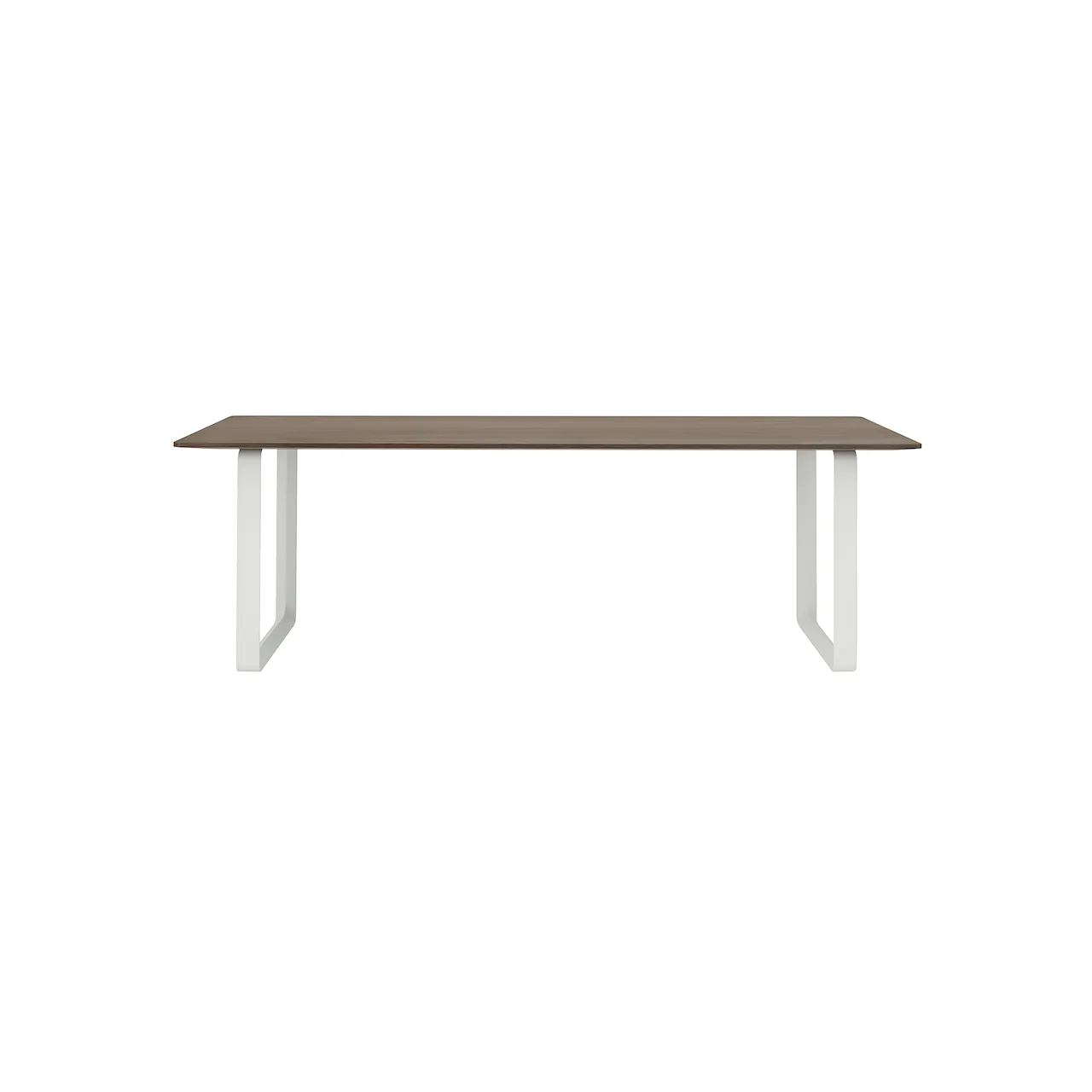 70/70 Table Solid Smoked Oak / White 225x90 cm