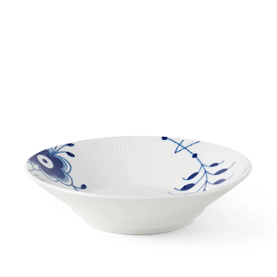 Blue Fluted Mega Deep Plate 21 cm