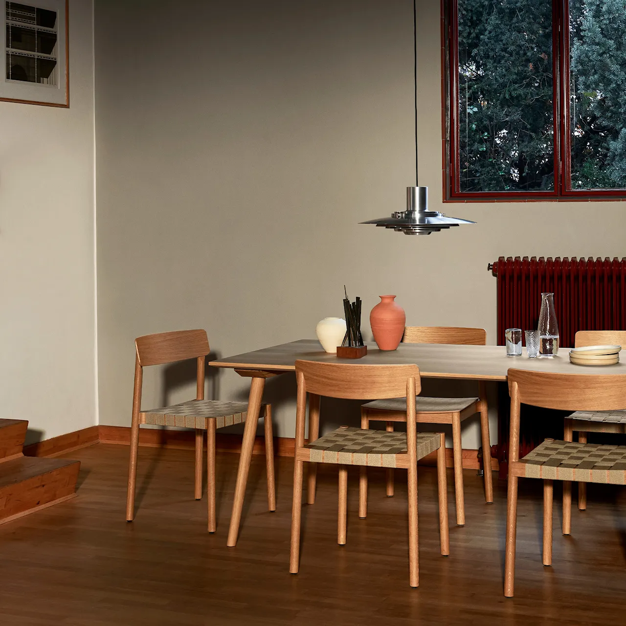 In Between dining table & Betty TK1 dining chairs in solid oak