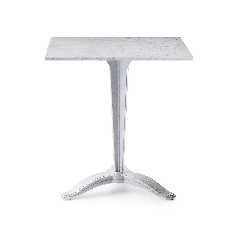 Table Calais - Big Foot 60 x 70 White Carrara Marble/Nature