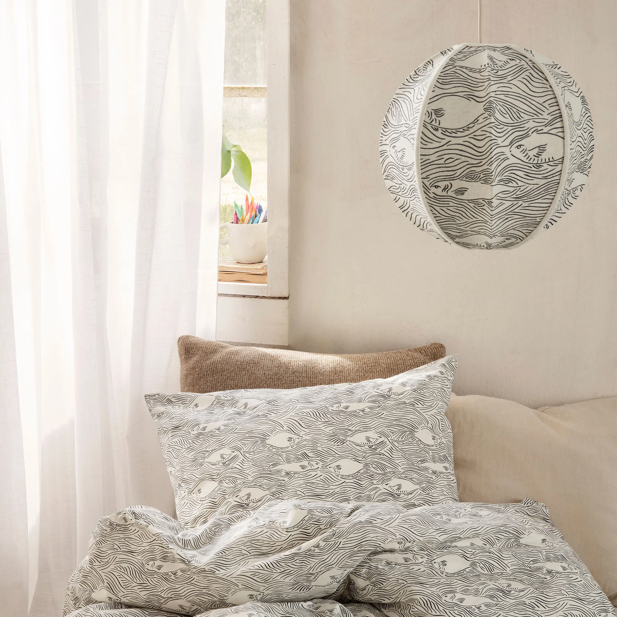 Embroided Textile Lampshade - 2