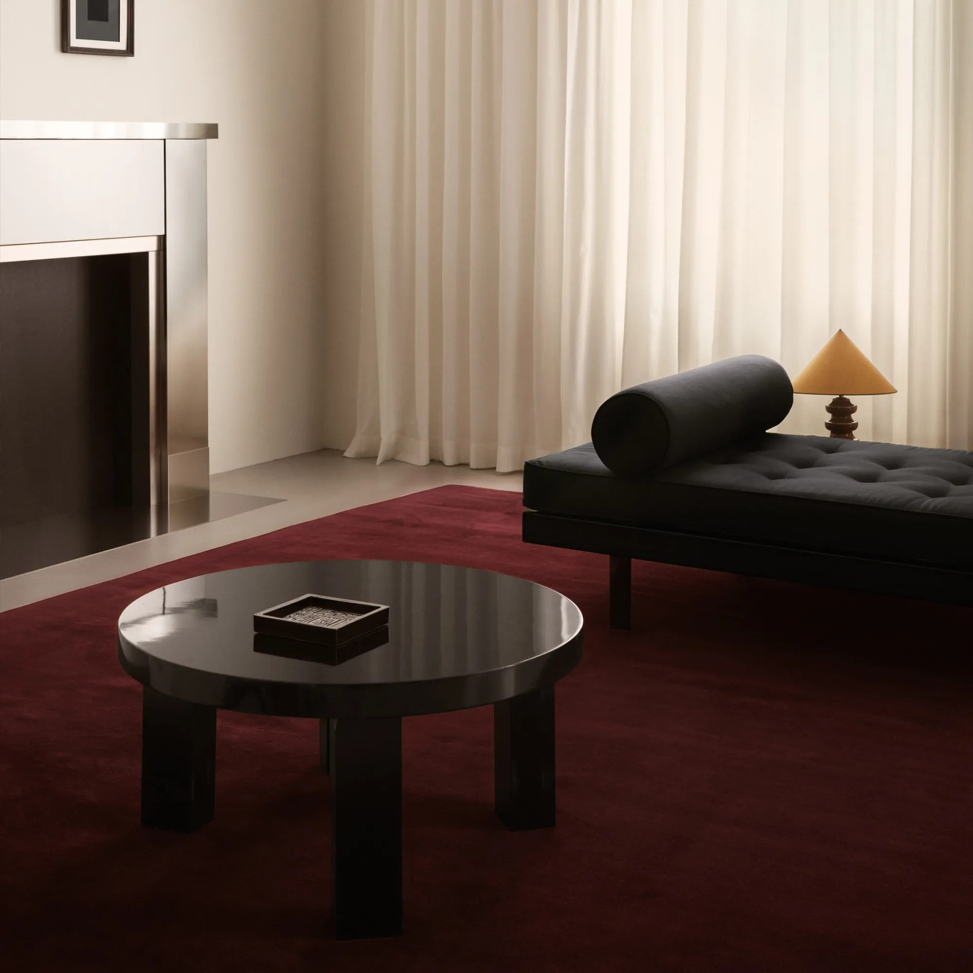 Grand Deep Wine Wool Rug - 2