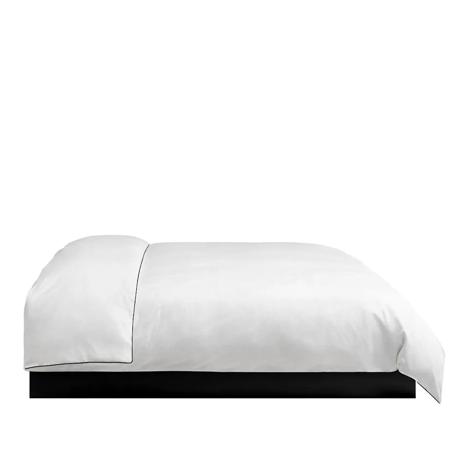 Percale Crisp White/Black dynebetræk