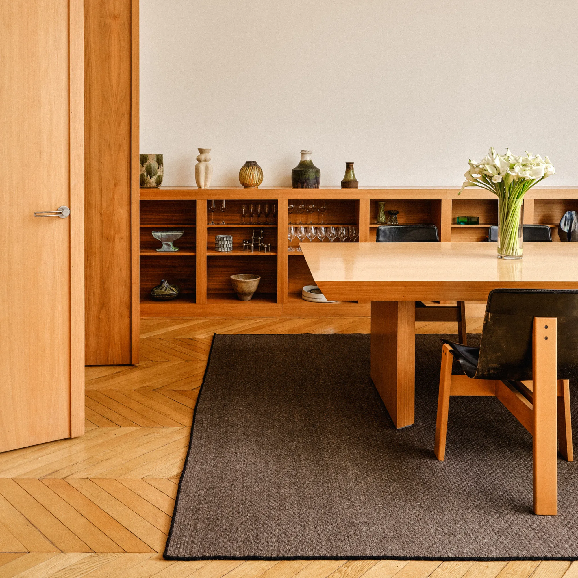Zero Basket Brown Wool Rug - 8
