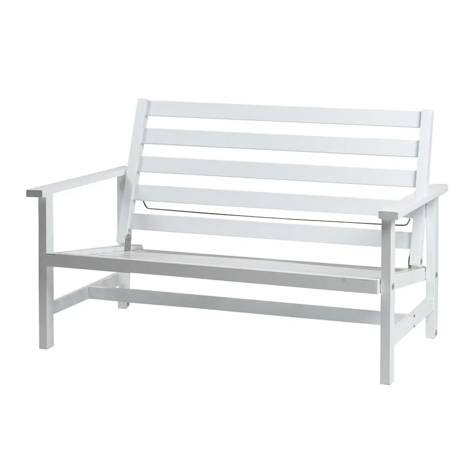 Soffa 2-sits Aluminium Vit