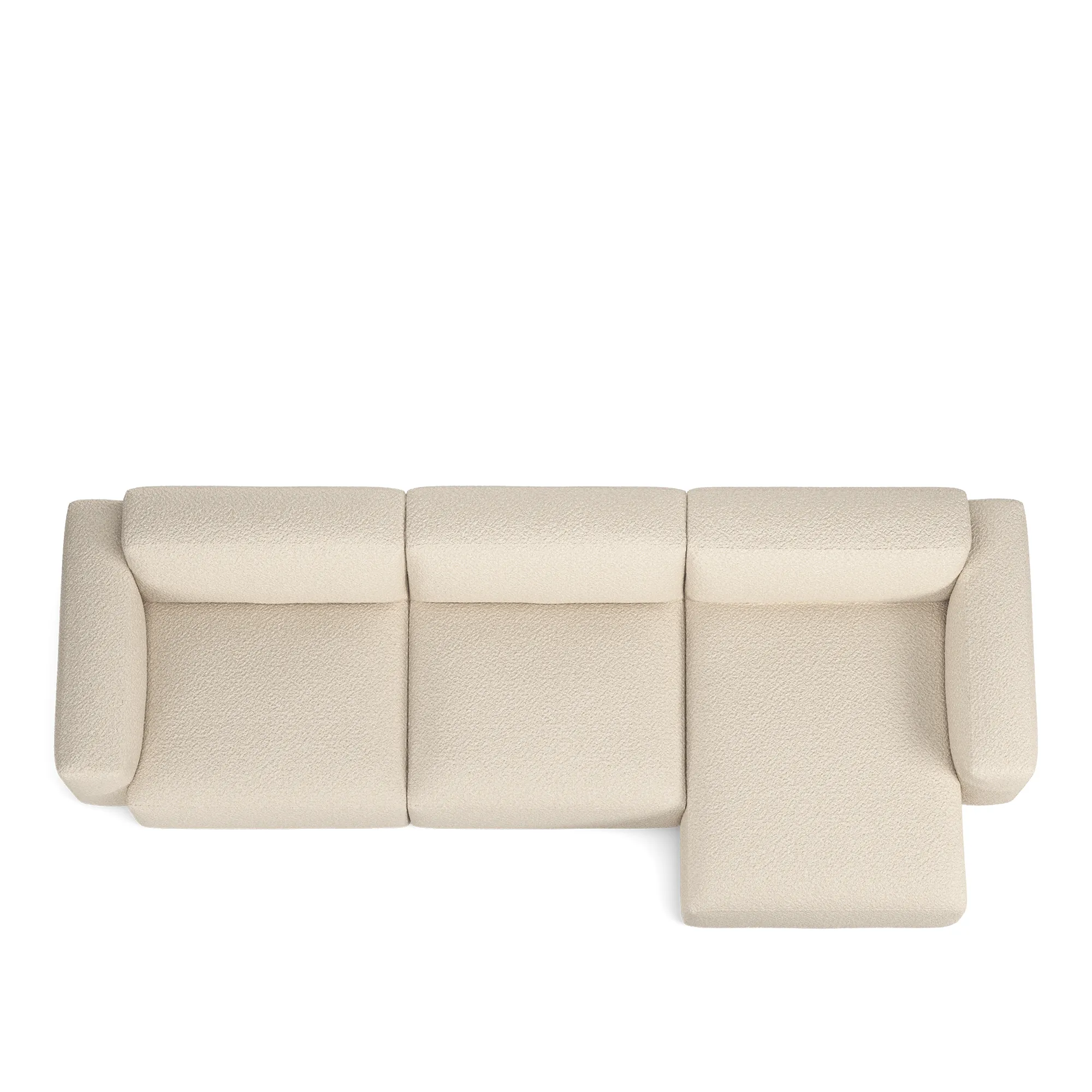 Brick 3-Seater Chaise Lounge Right - 8