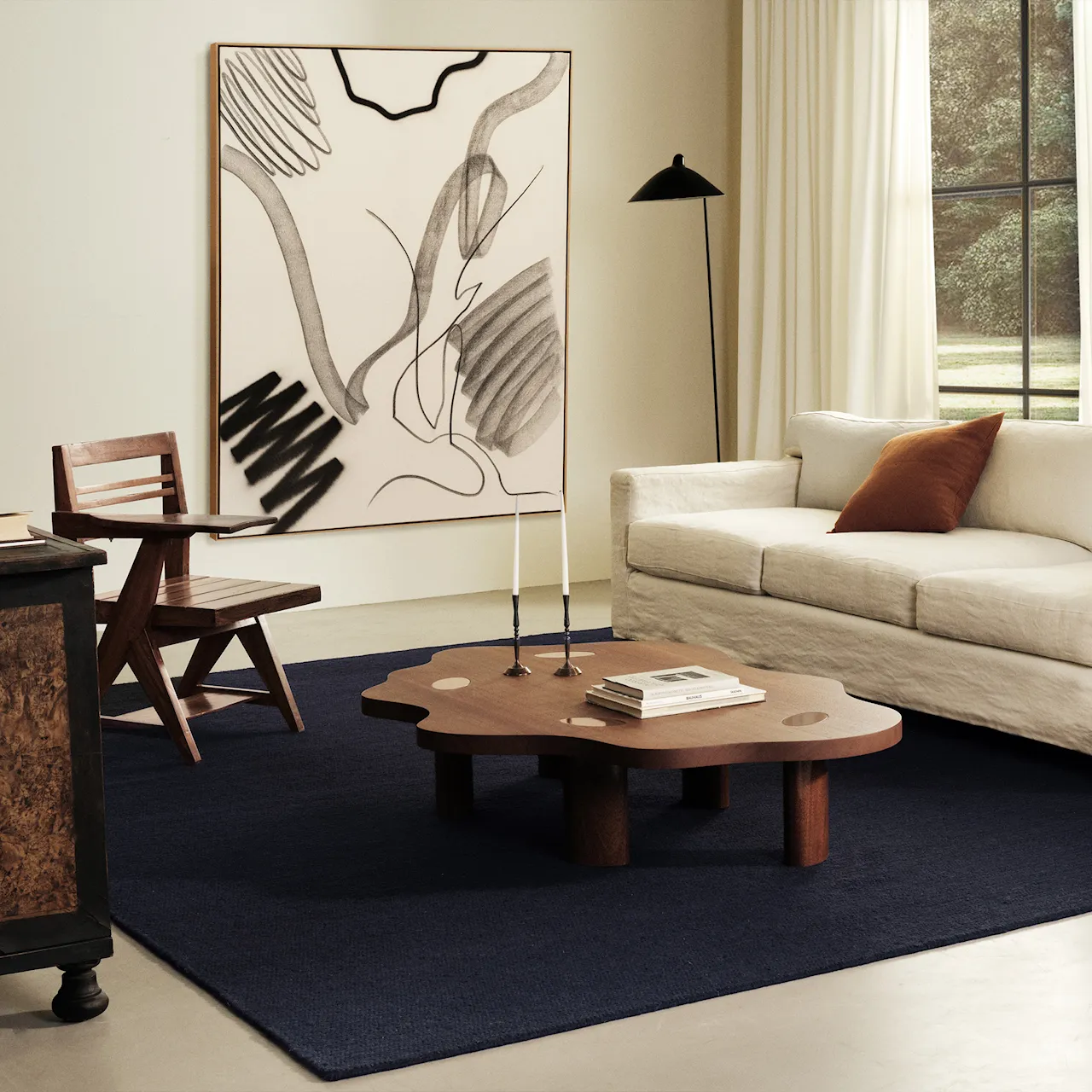 Braid Navy Wool Rug