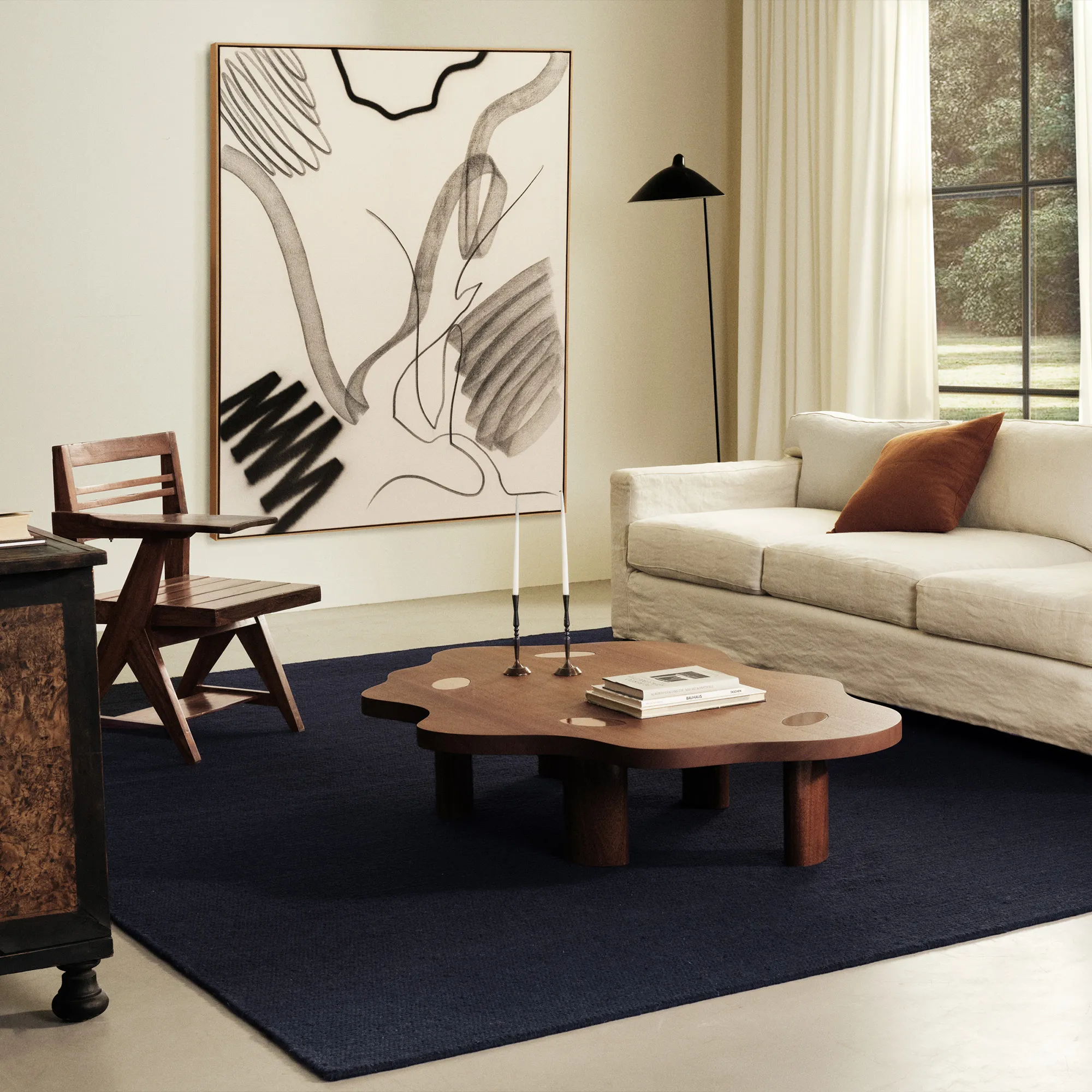 Braid Navy Wool Rug - 2